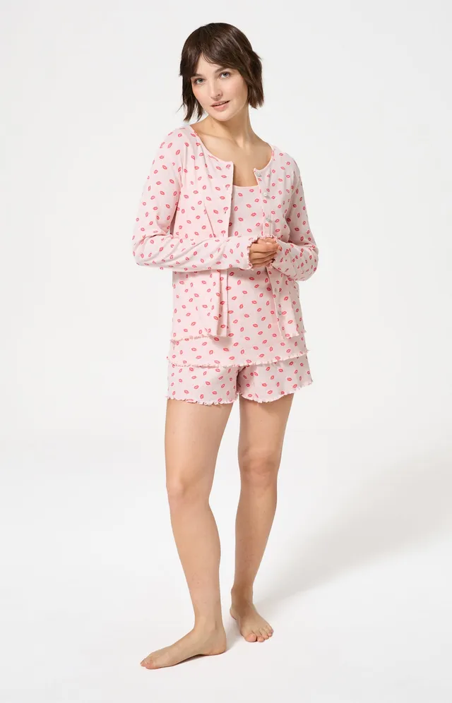 arthur-bob-kiss-pyjashort-femme-nude-3-pi-ces-coton-bio image 1