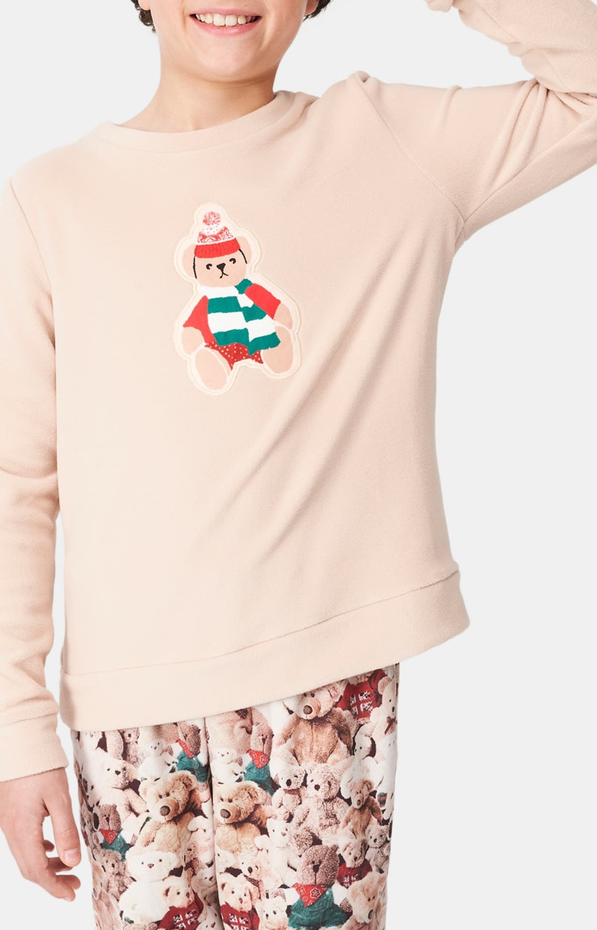 arthur-bob-teddy-pyjama-enfant-brun-4a-micropolaire image 2