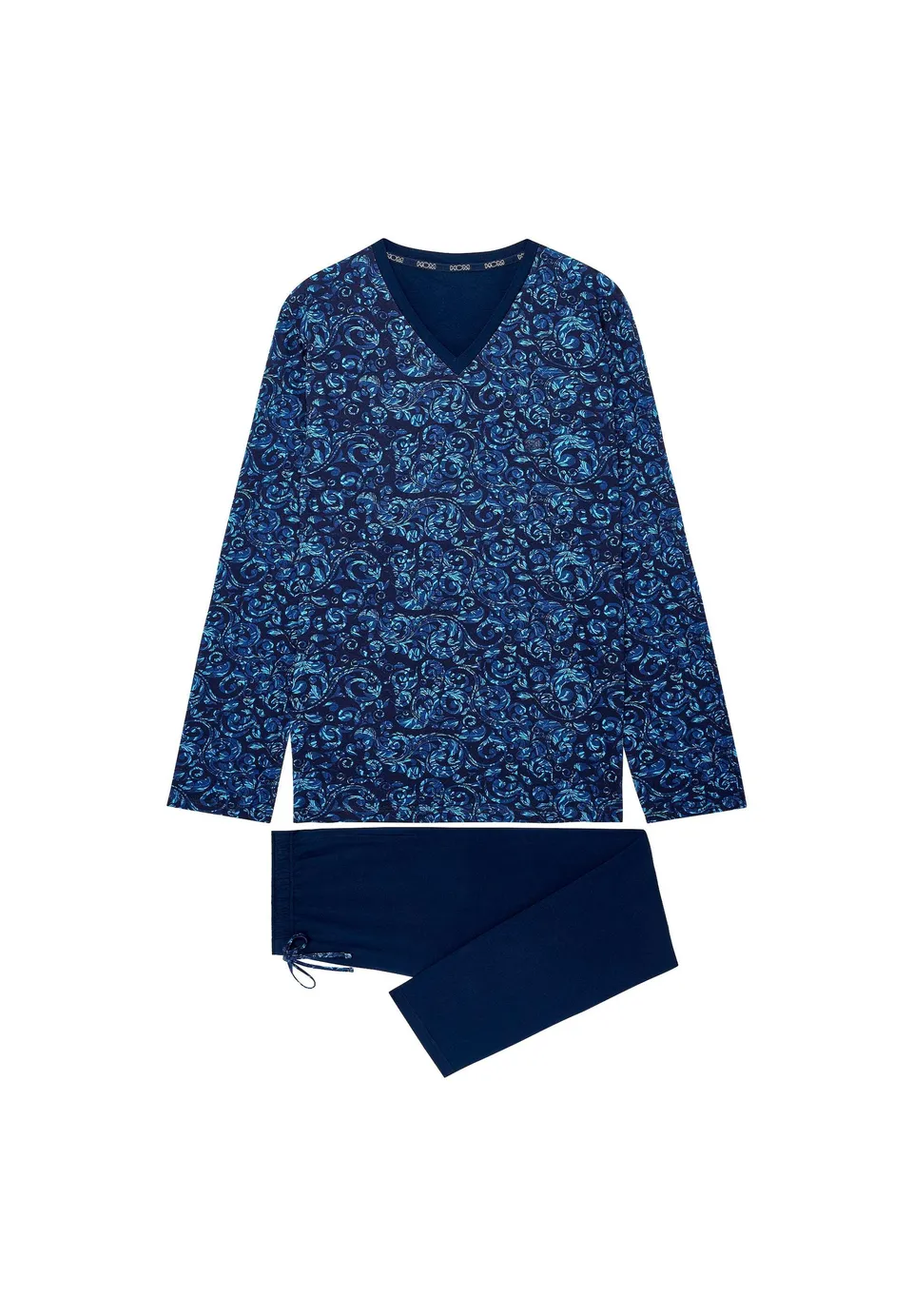 hom-modal-comfort-brian-pyjama-homme-imprim-bleu-coton image 1