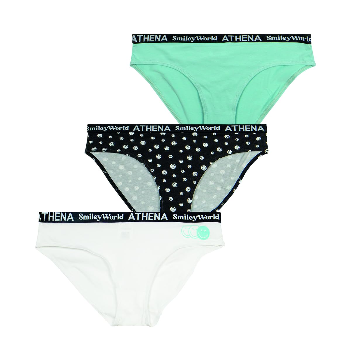 athena-graphic-smileyworld-lot-3-culottes-femme-coton image 6