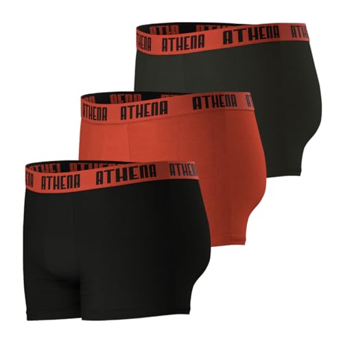 athena-ecopack-lot-3-boxers-coton-homme-noir-rouge-xl image 8