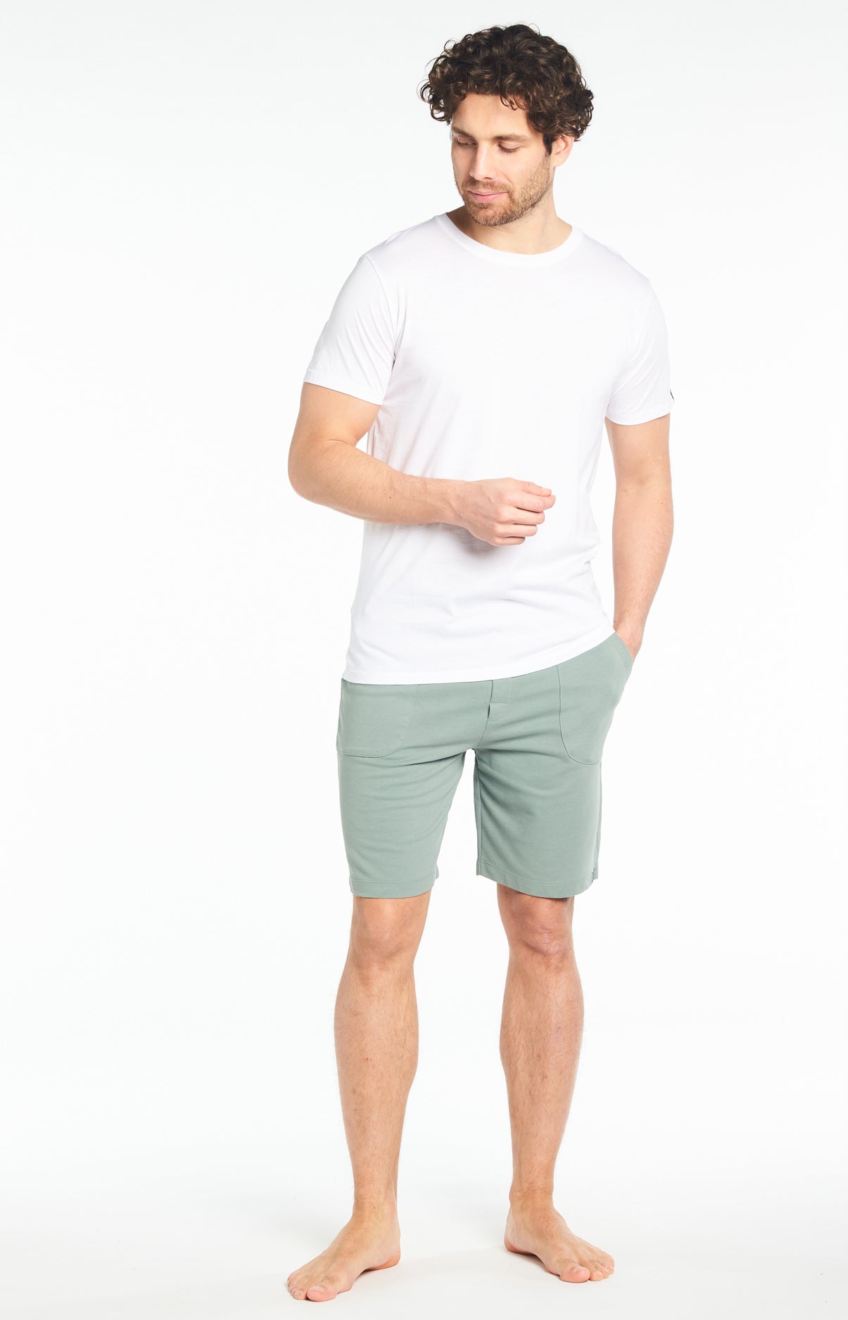 arthur-bob-short-uni-vert-molleton-lichen image 1