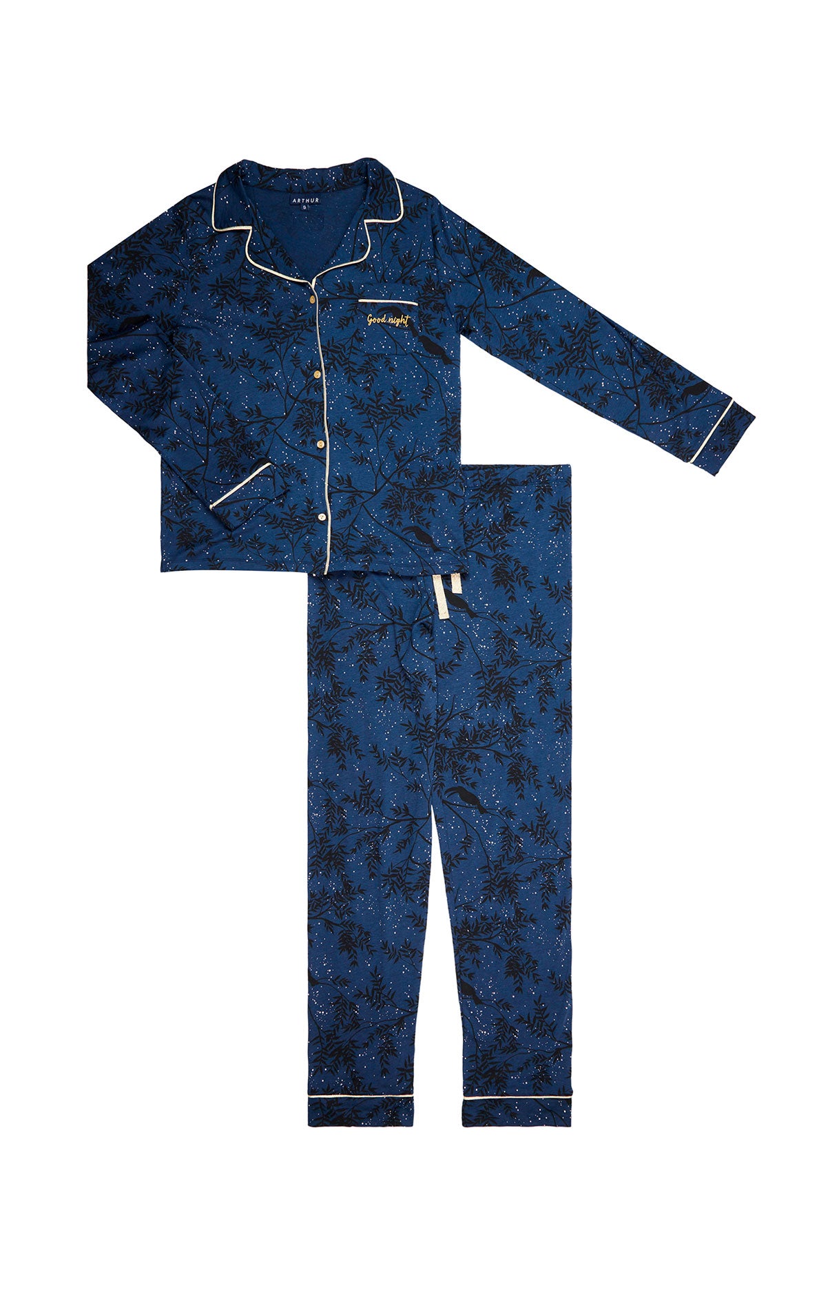 arthur-good-night-pyjama-boutonn-femme-marine-l image 3