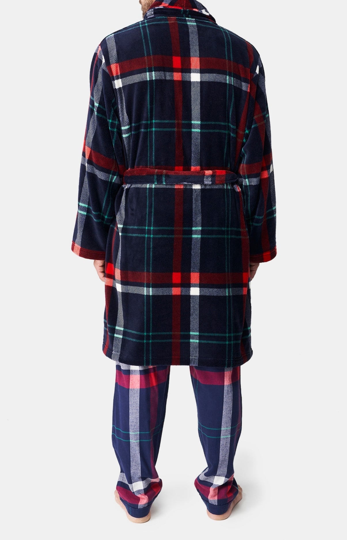 arthur-bob-carreaux-hugo-robe-de-chambre-homme-marine-polaire image 6