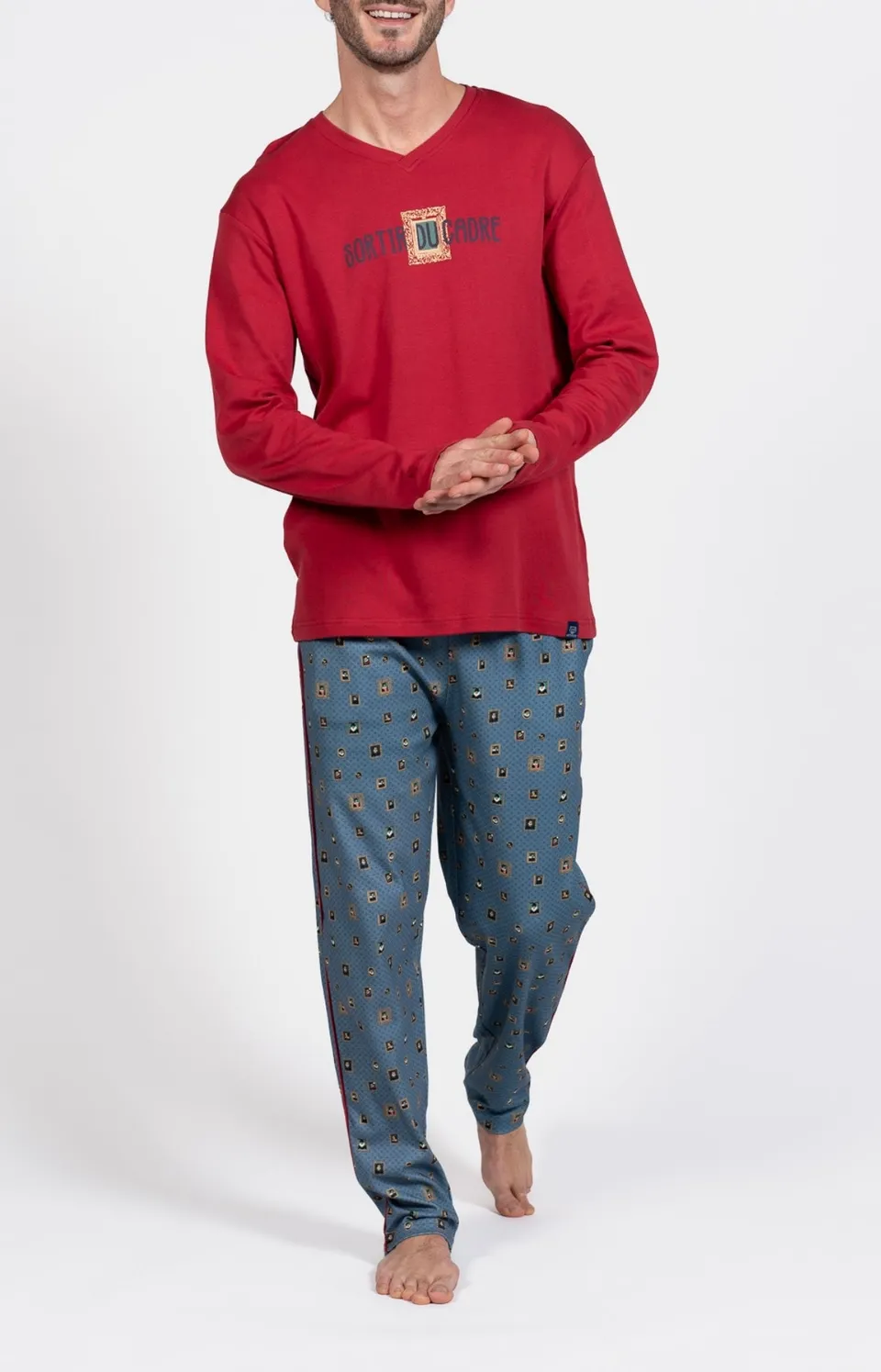 arthur-bob-sortir-du-cadre-pyjama-coton-bio-bleu image 1