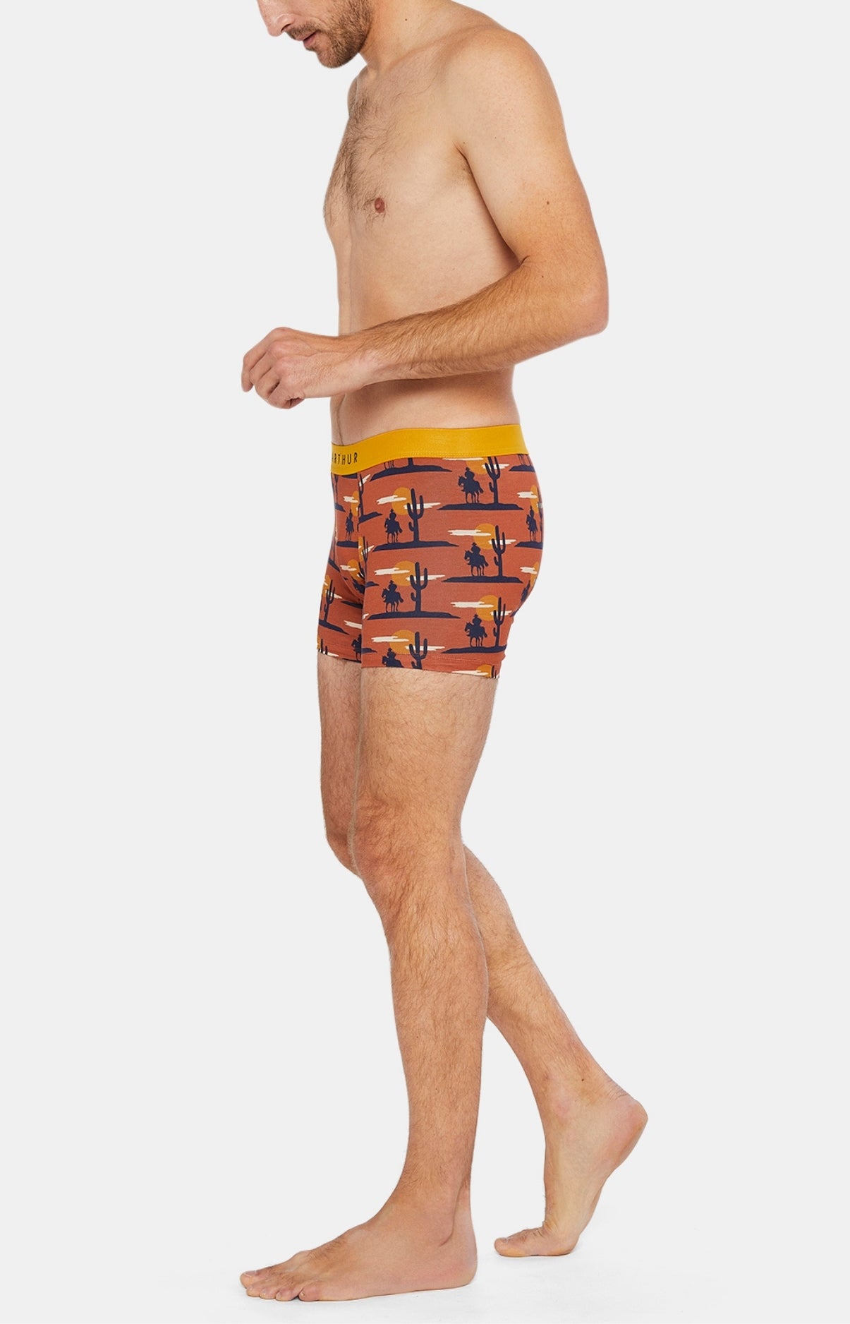 arthur-bob-l-ouest-boxer-homme-cognac-coton-bio image 4