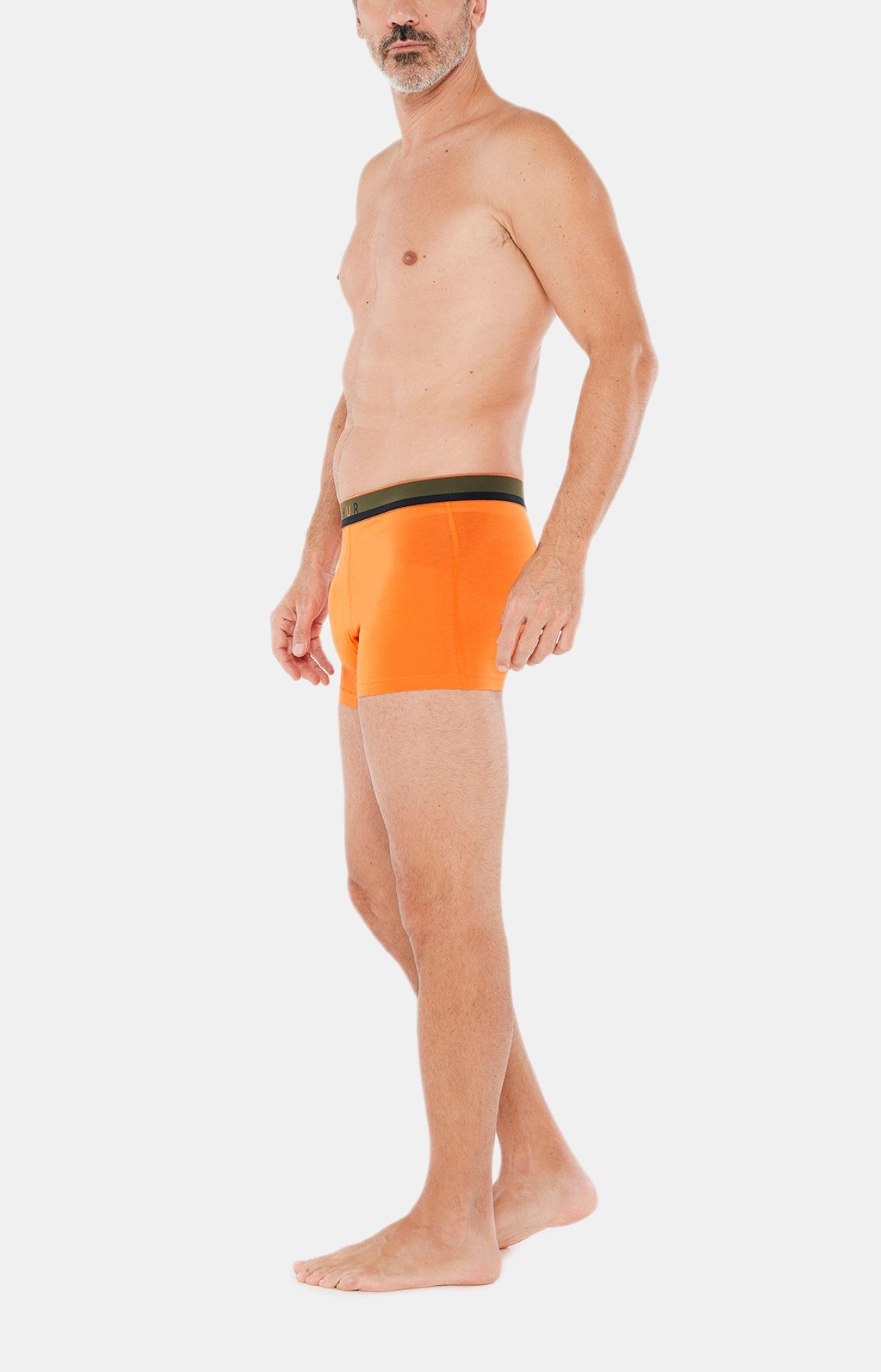 arthur-bob-boxer-slipp-coton-bio-orange-homme image 2