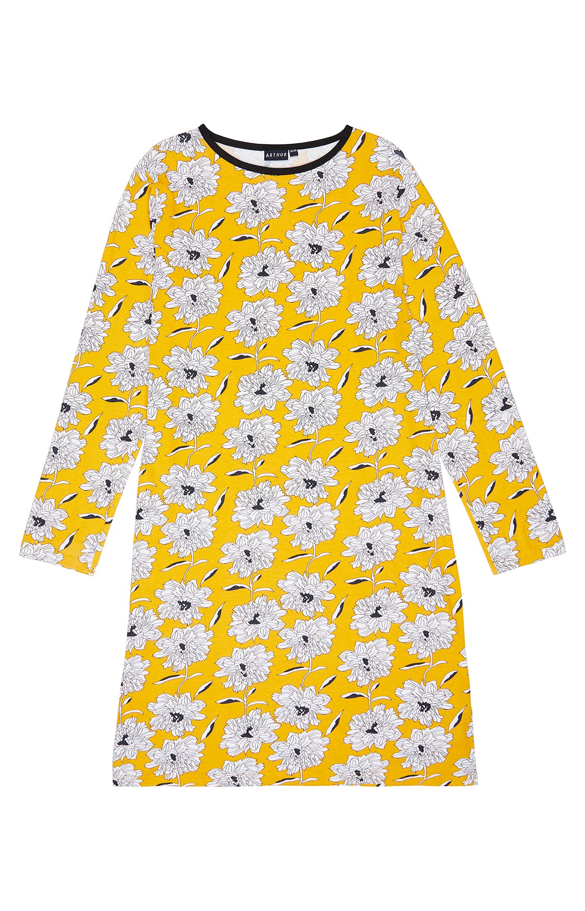 arthur-bob-simone-nuisette-femme-jaune-coton-manches-longues image 1