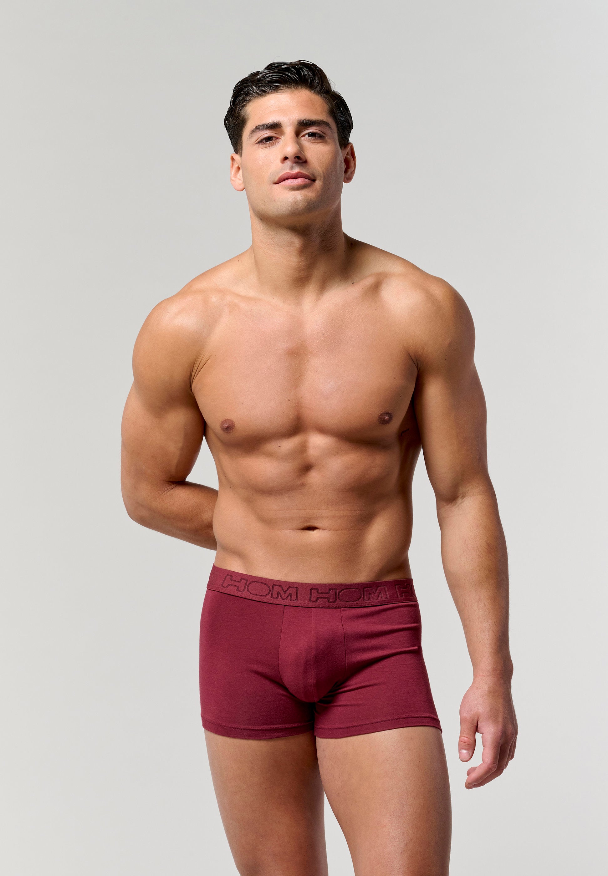 hom-armand-slip-boxer-coton-homme-lot-3-noir-kaki image 2