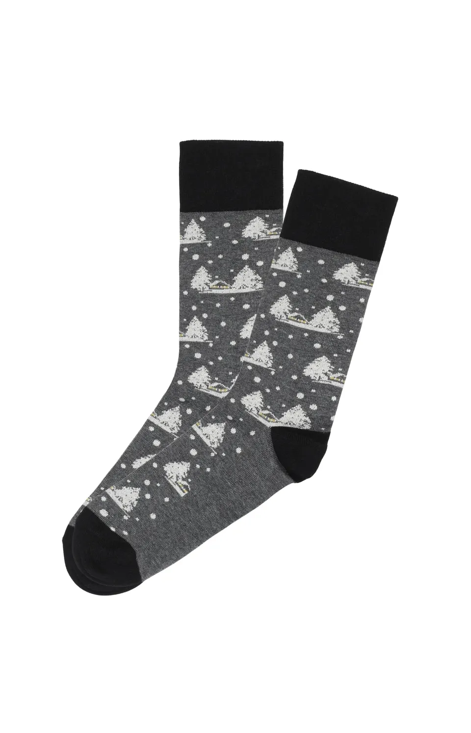 arthur-bob-sous-la-neige-chaussettes-coton-gris image 1