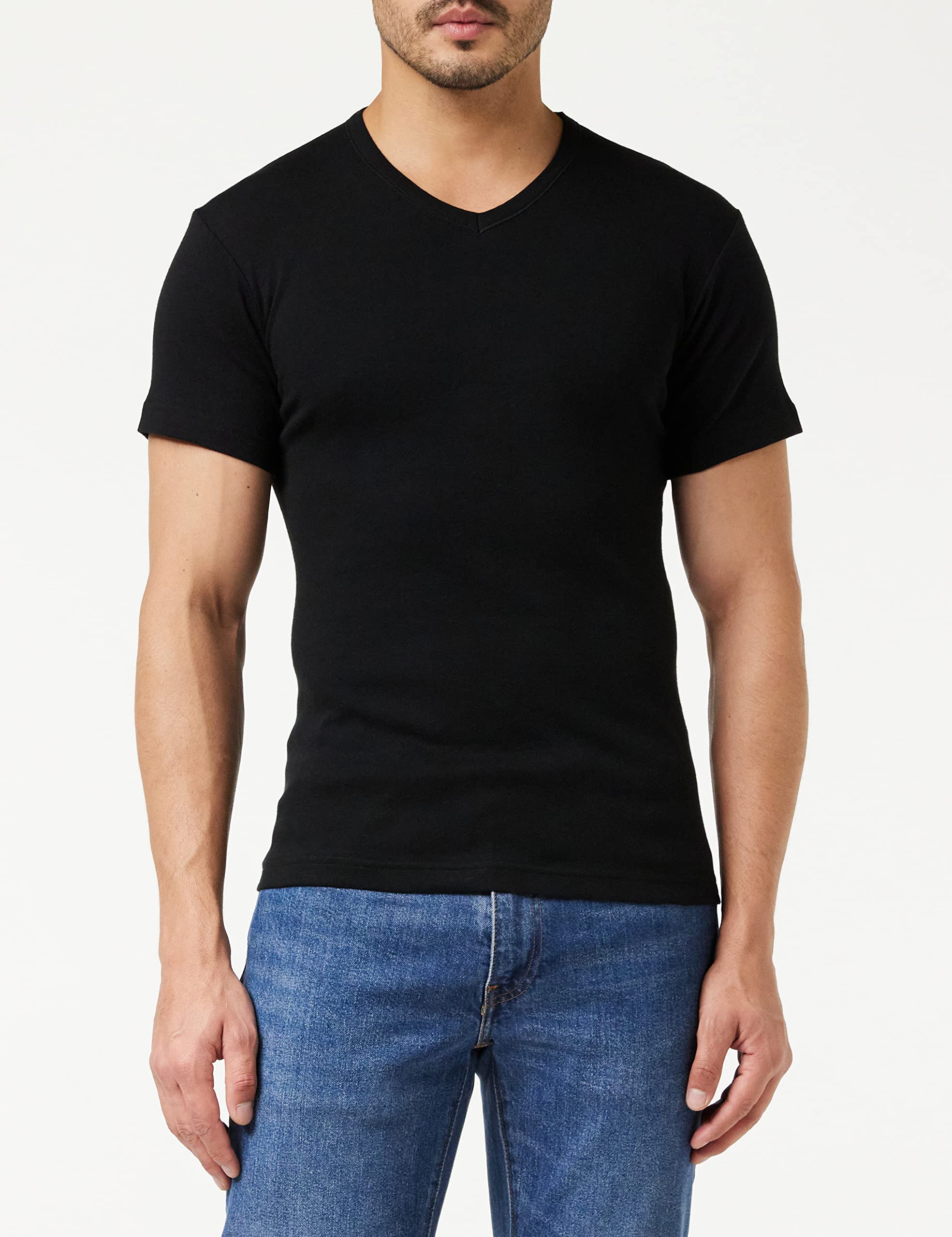 athena-easy-bio-lot-4-t-shirts-homme-col-v-coton-bio image 5
