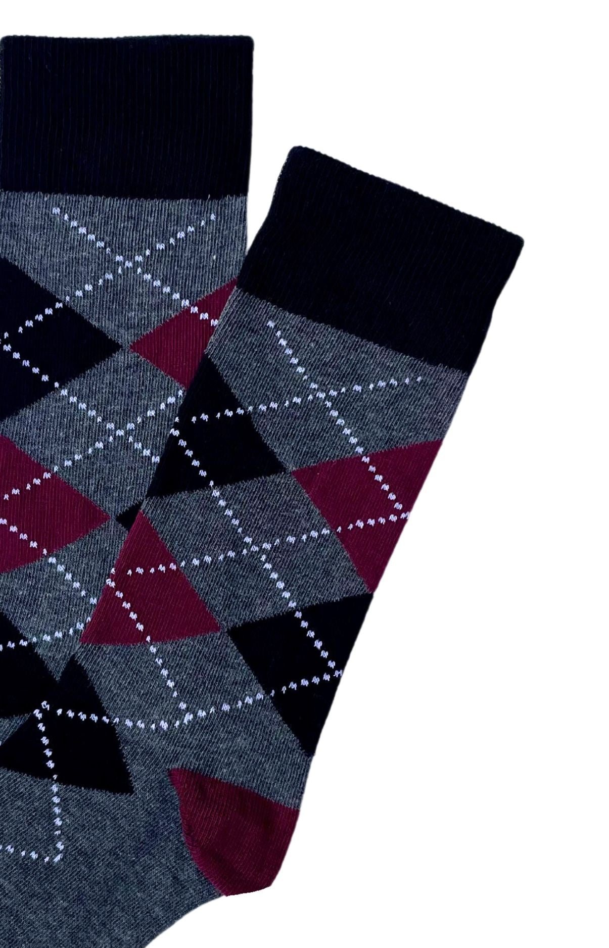 arthur-bob-carreaux-gris-chaussettes-homme-gris-coton image 2