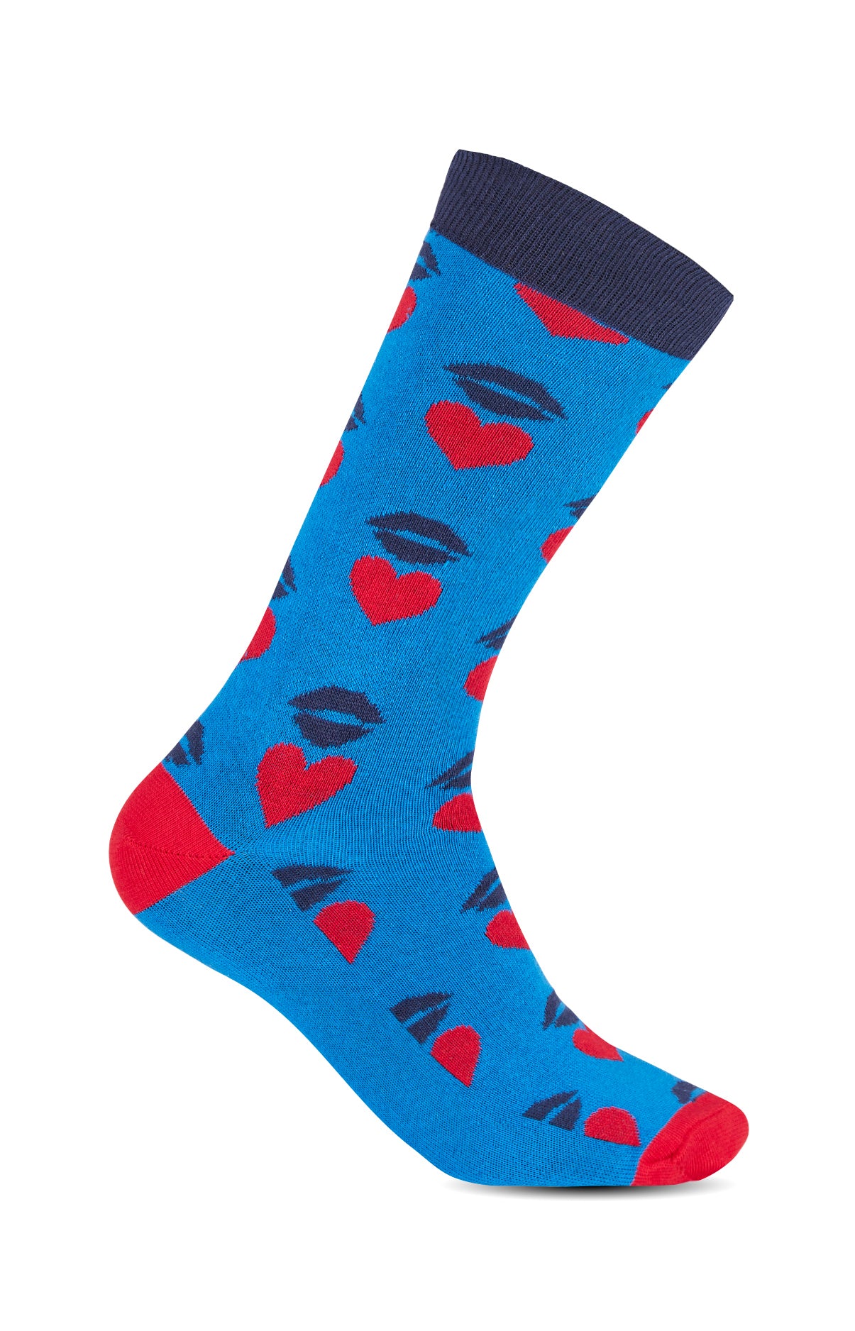 arthur-bob-chaussettes-bisous-coton-homme-bleu-roi-39-45 image 1