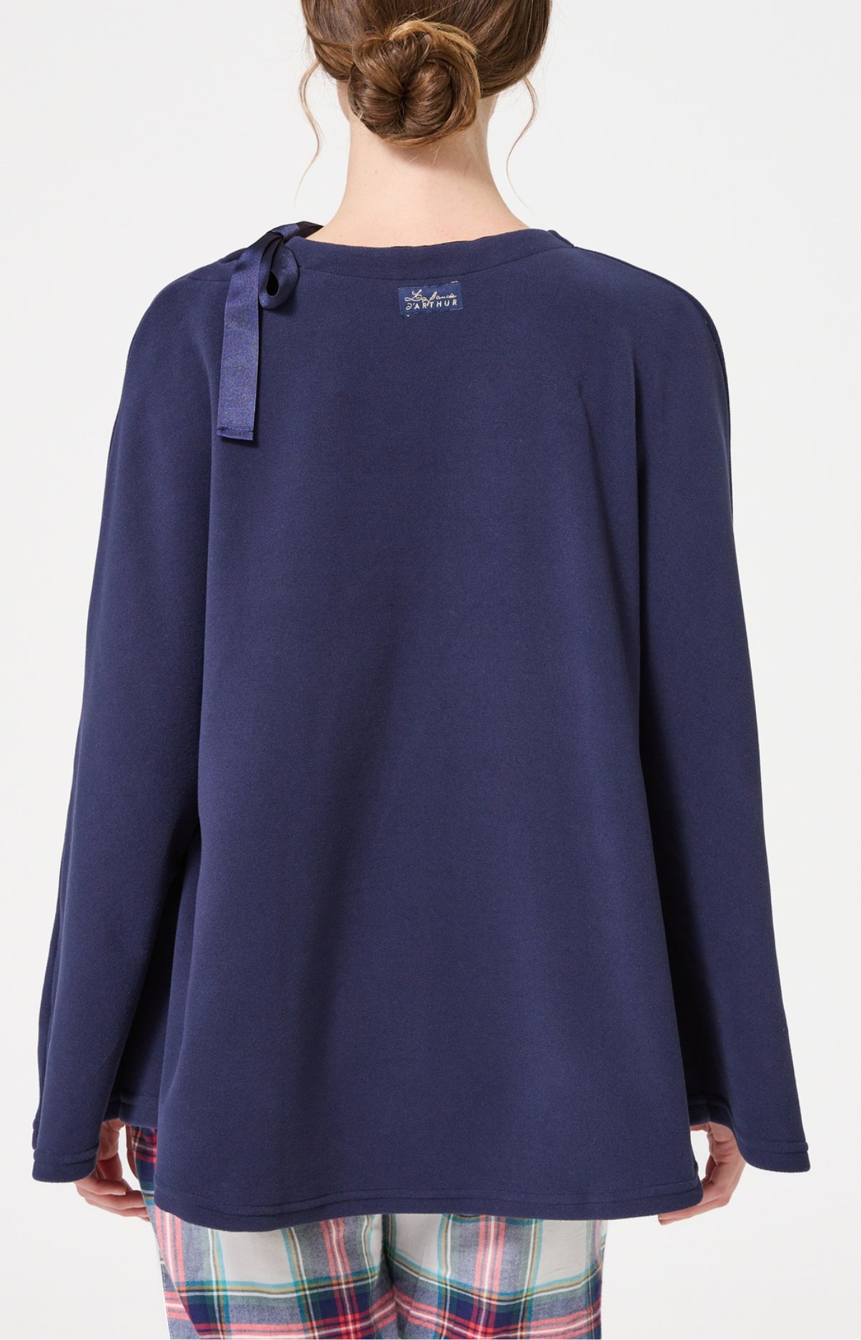 arthur-bob-marilou-poncho-femme-marine-tu-micropolaire image 6