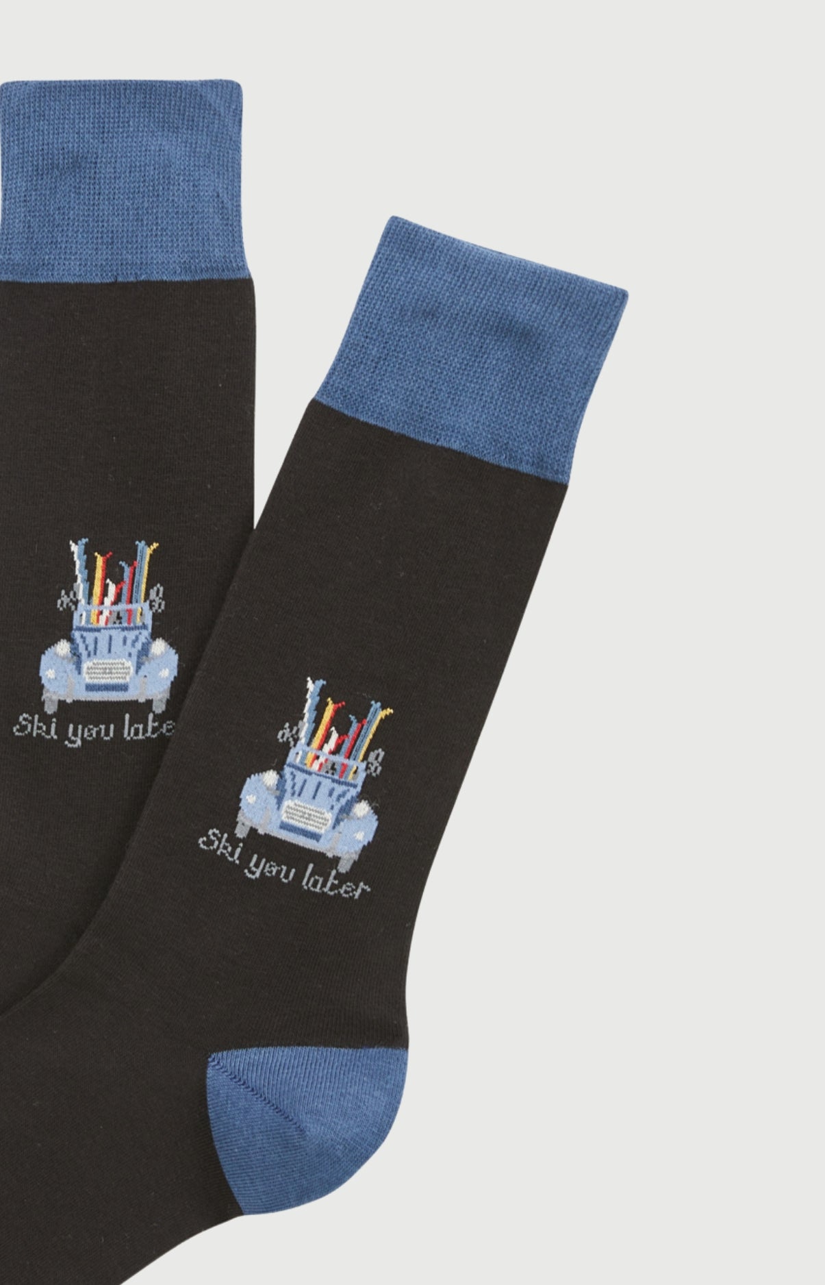 arthur-bob-ski-you-later-chaussettes-homme-noir-coton image 2
