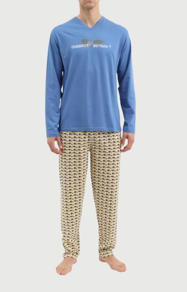 arthur-bob-comment-savane-pyjama-homme-cru-coton image 1