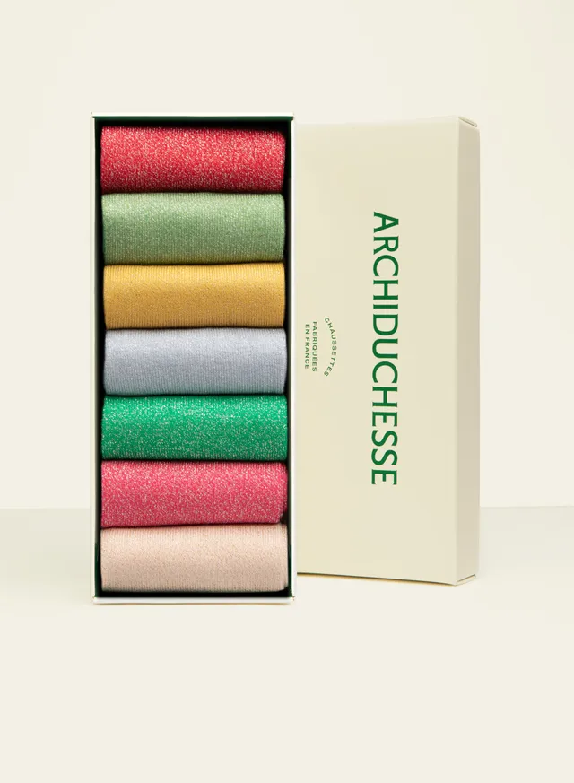 archiduchesse-paillet-e-semainier-t-chaussettes-lurex-lot image 1