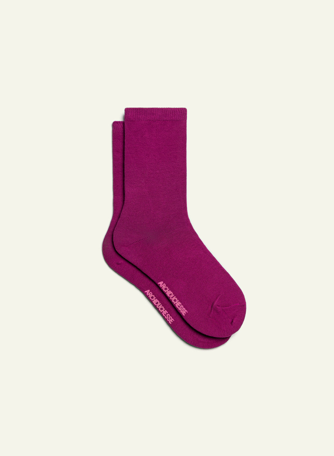 archiduchesse-courte-aubergine-chaussettes-coton-fin image 2