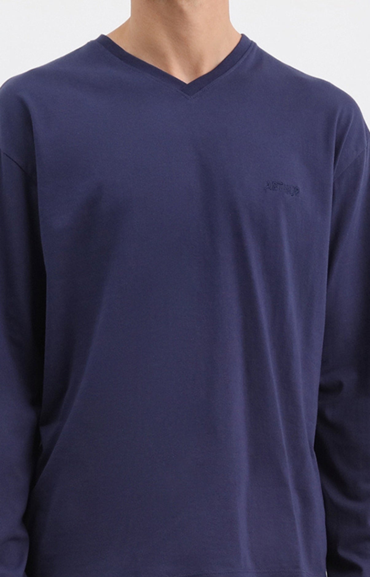 arthur-bob-parentis-pyjama-homme-marine-coton image 2