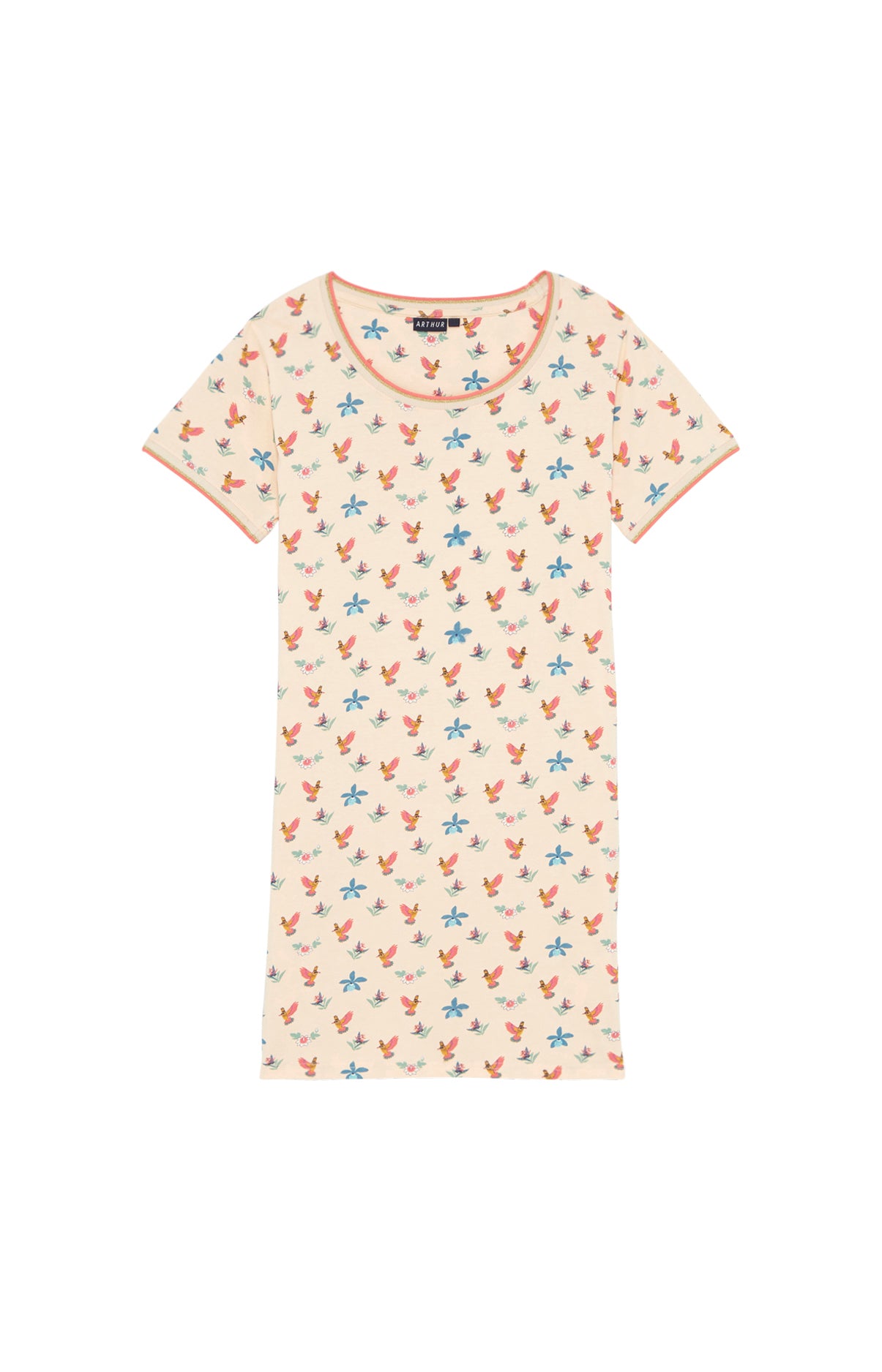 arthur-bob-colibri-chemise-de-nuit-poudre-coton-bio image 3
