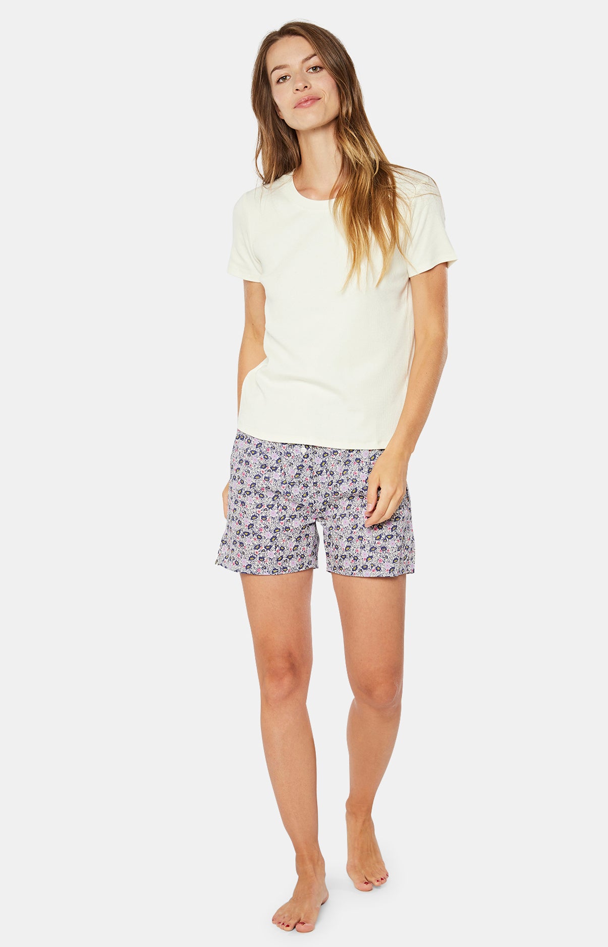 arthur-bob-short-fleur-multicolore-femme-coton image 2