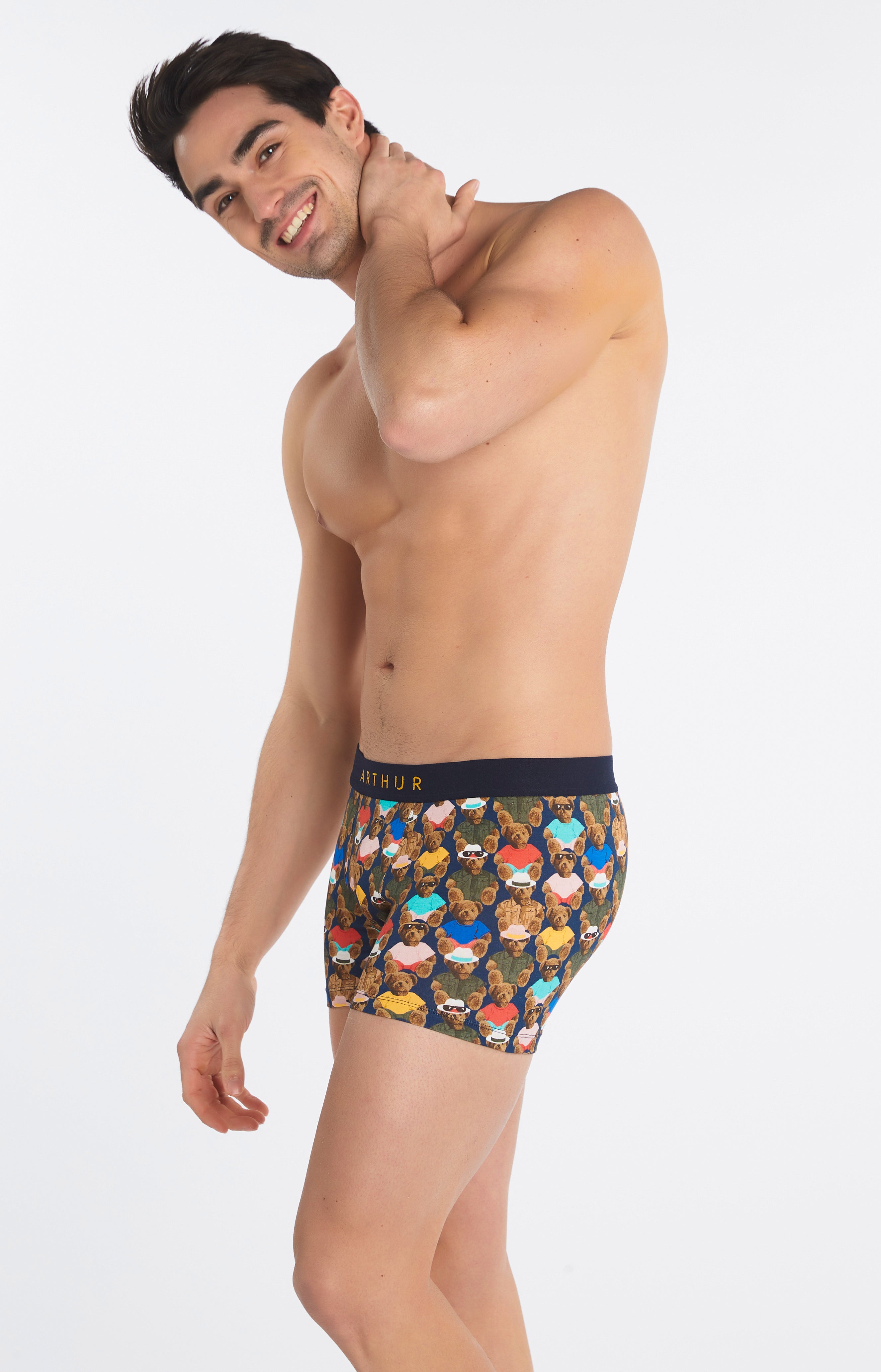 arthur-bob-teddy-boxer-homme-multicolore-coton-bio-2 image 1