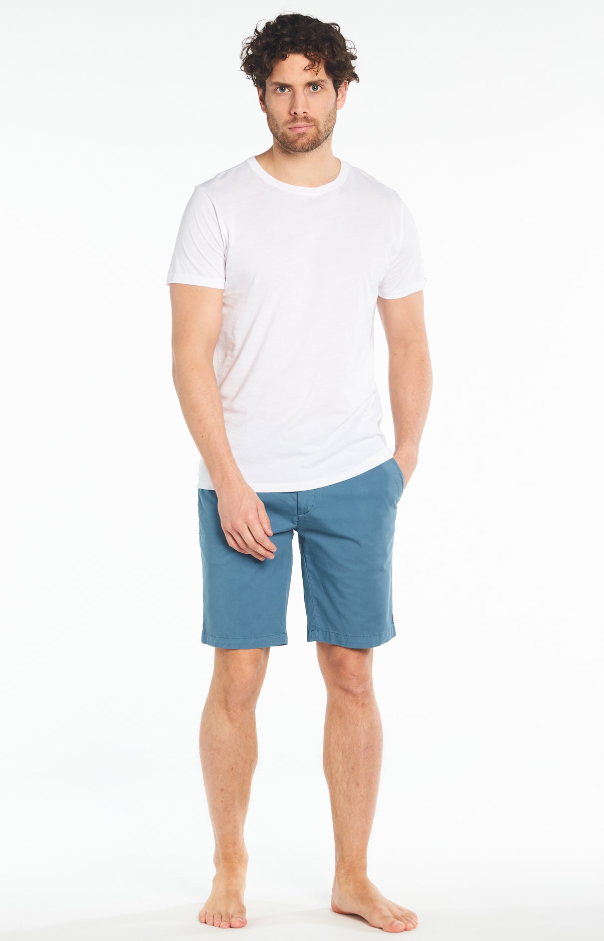 arthur-bob-duck-bermuda-homme-bleu-coton-uni image 1