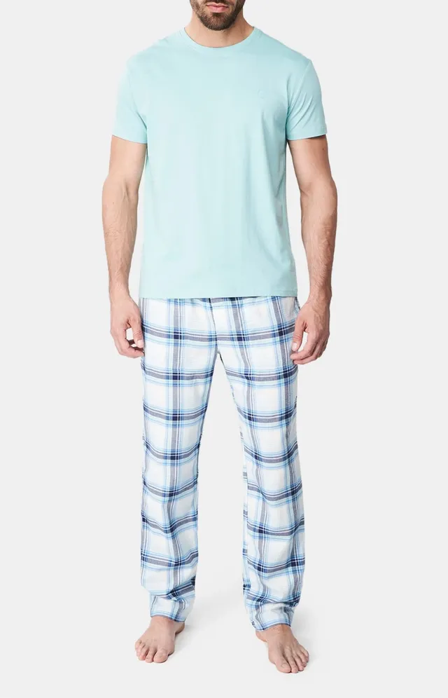 arthur-bob-pantalon-flanelle-carreaux-yale-pyjama-homme-cru image 1