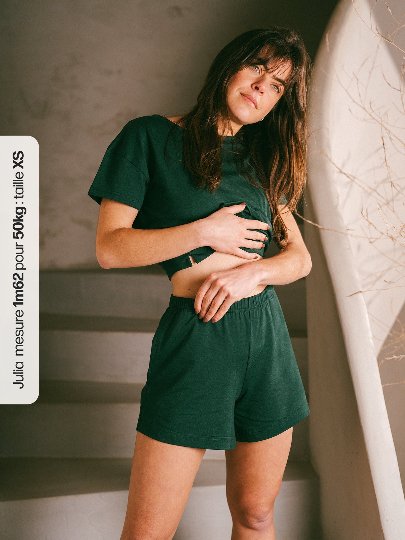 p-trone-short-de-pyjama-femme-coton-bio-tencel image 3