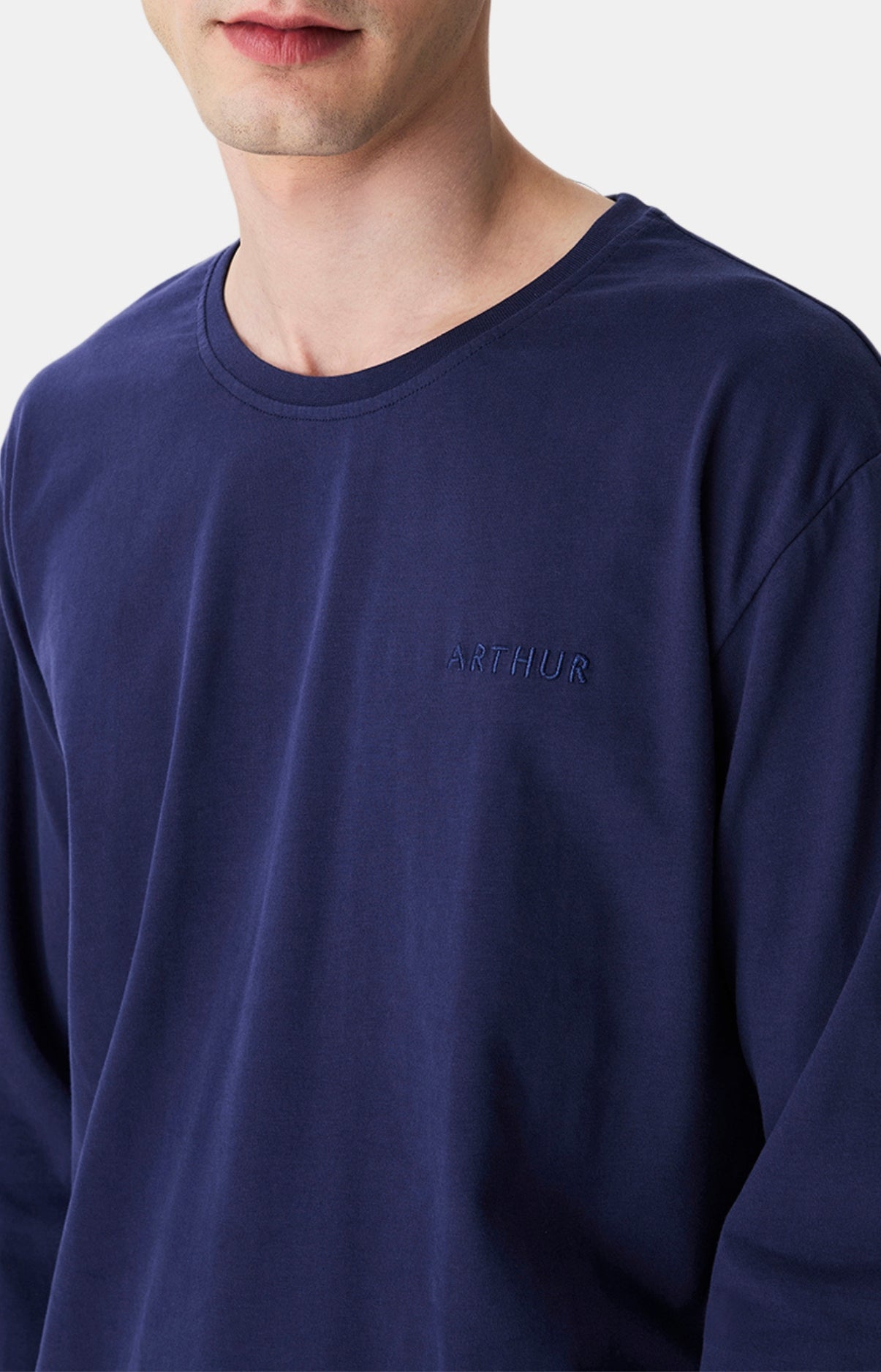 arthur-bob-logan-pyjama-long-homme-coton-marine image 2