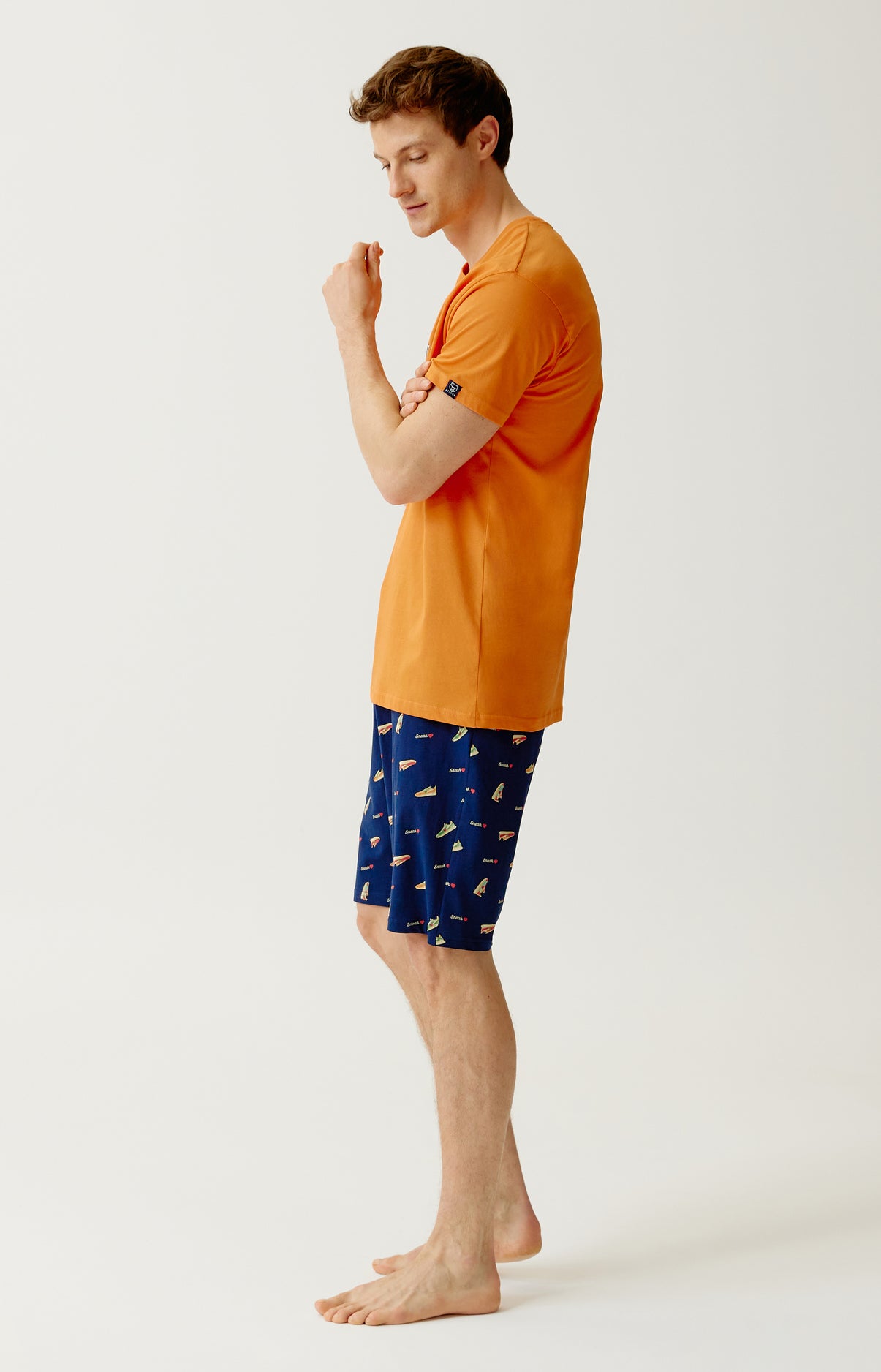arthur-bob-baskets-pyjashort-homme-marine-jersey-coton-bio image 4