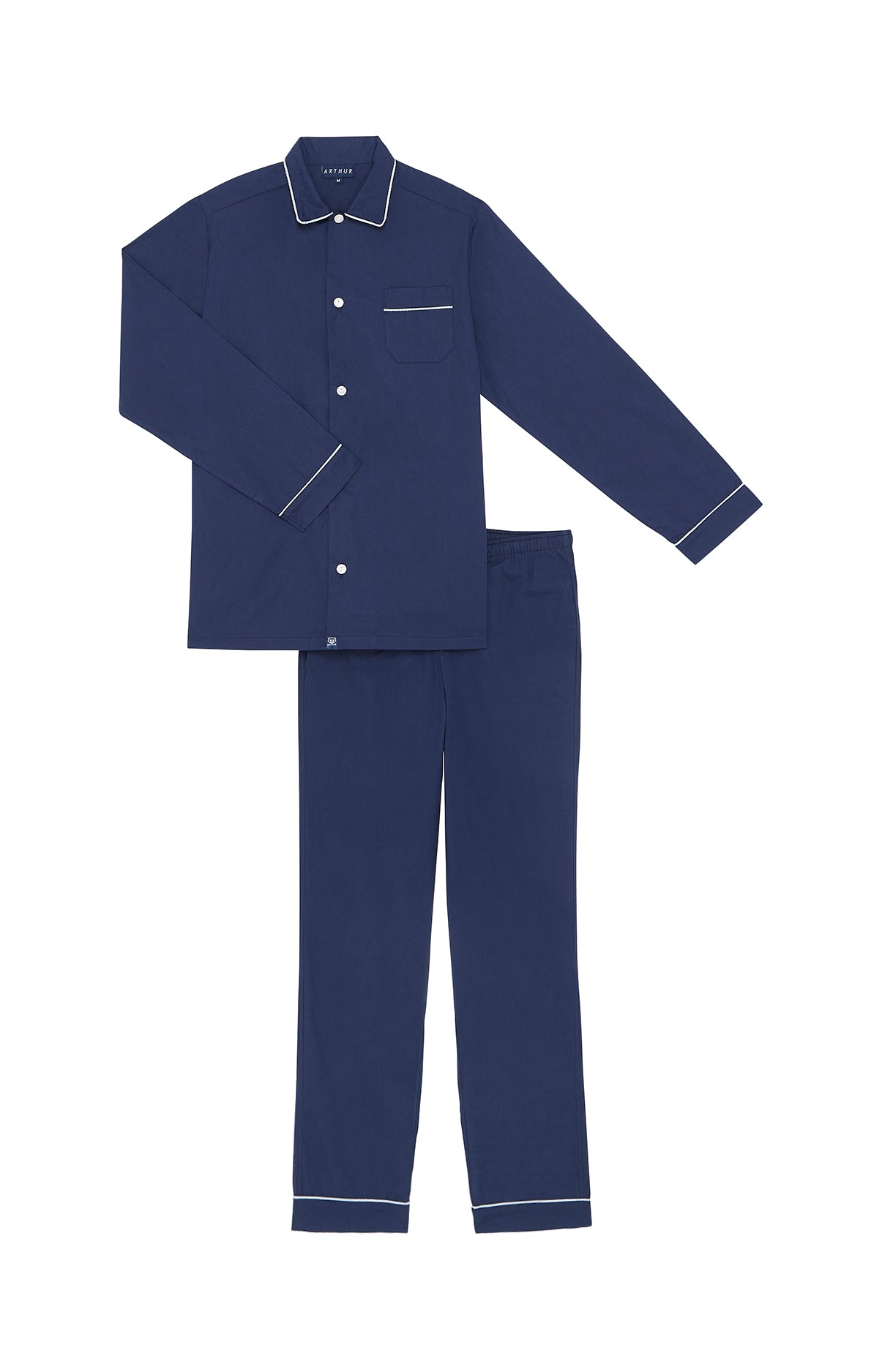 arthur-bob-tradi-pyjama-coton-marine-boutonn-popeline image 3