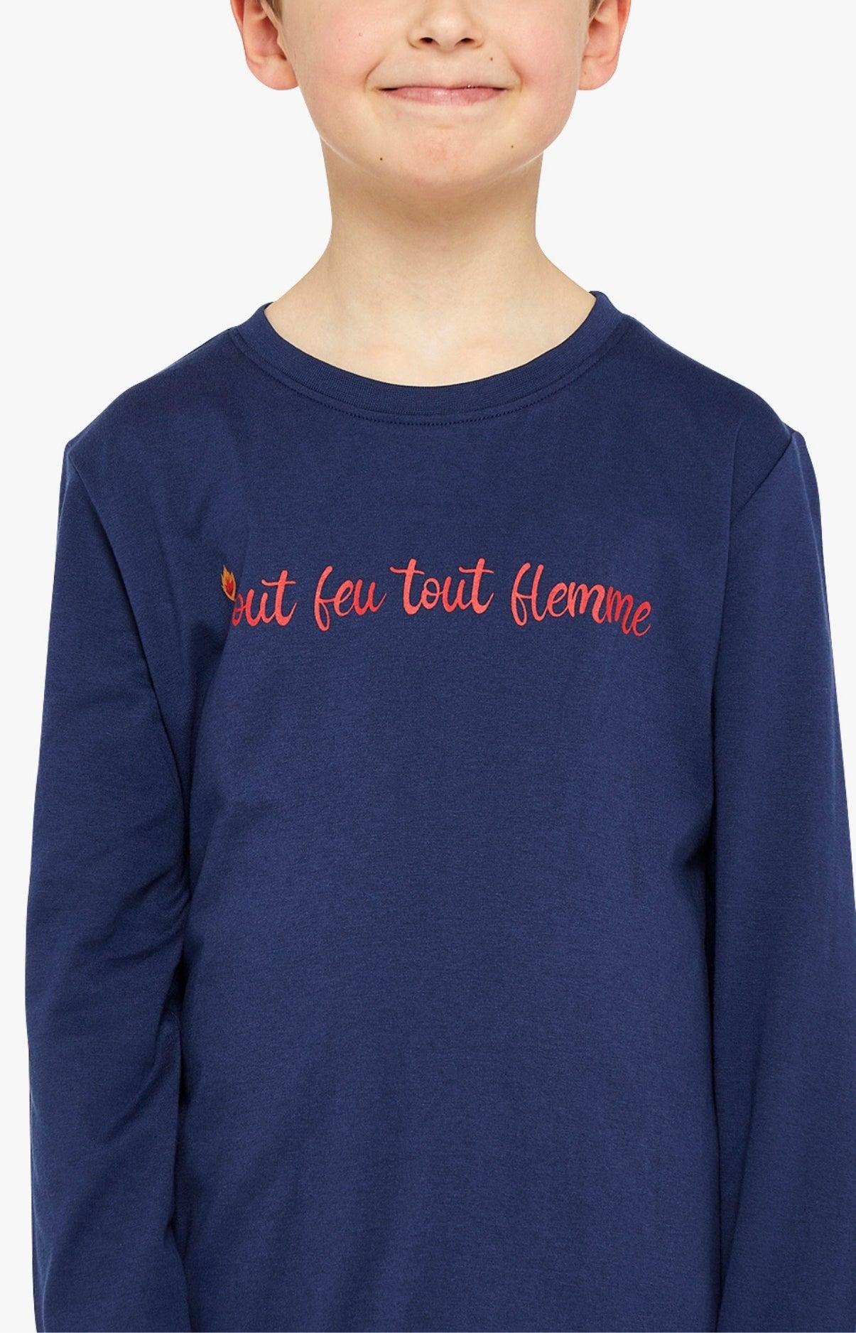 arthur-bob-on-fire-pyjama-enfant-marine-coton-bio image 2