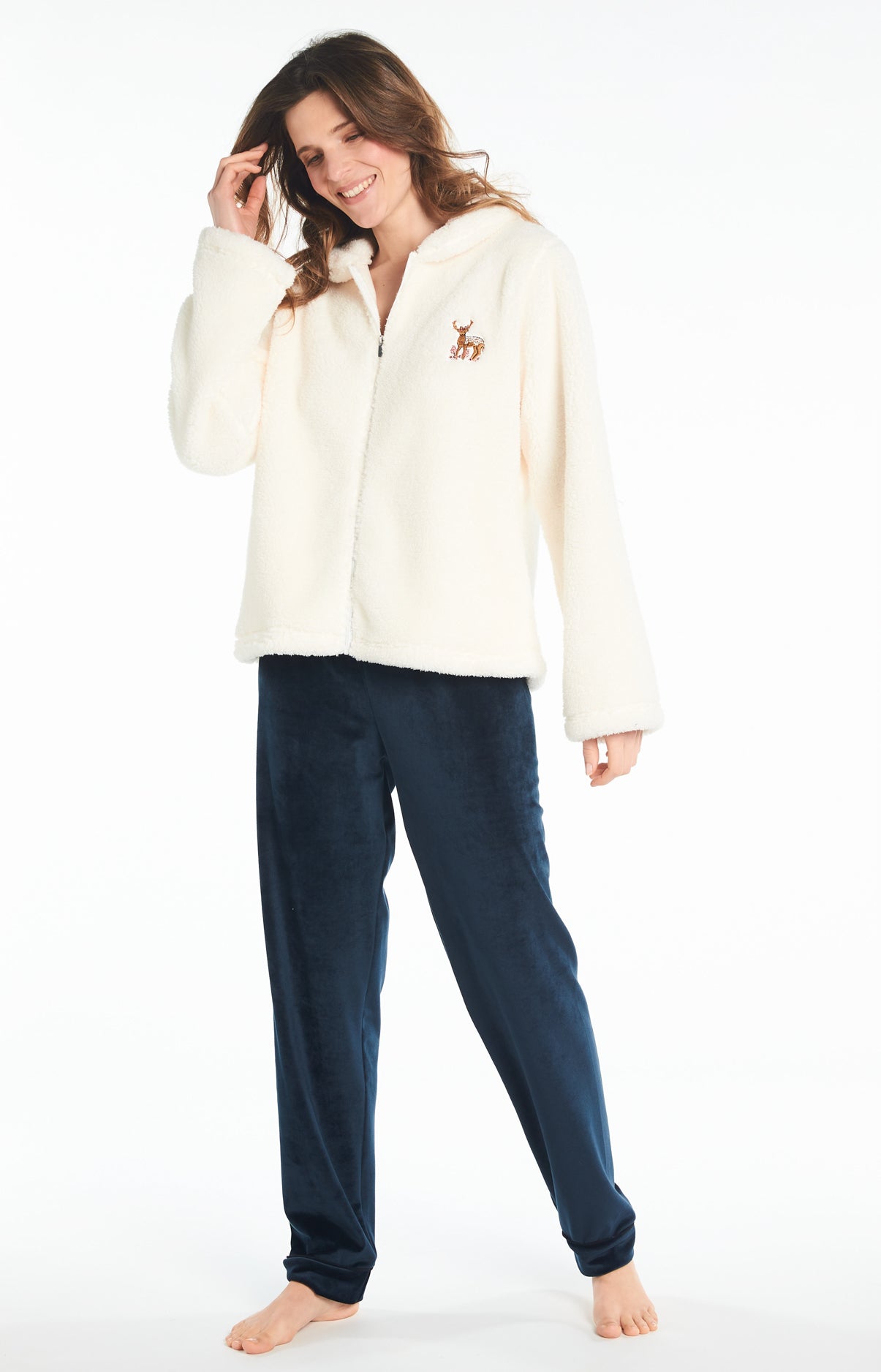 arthur-bob-cerf-veste-femme-ivoire-polyester-chaud image 4