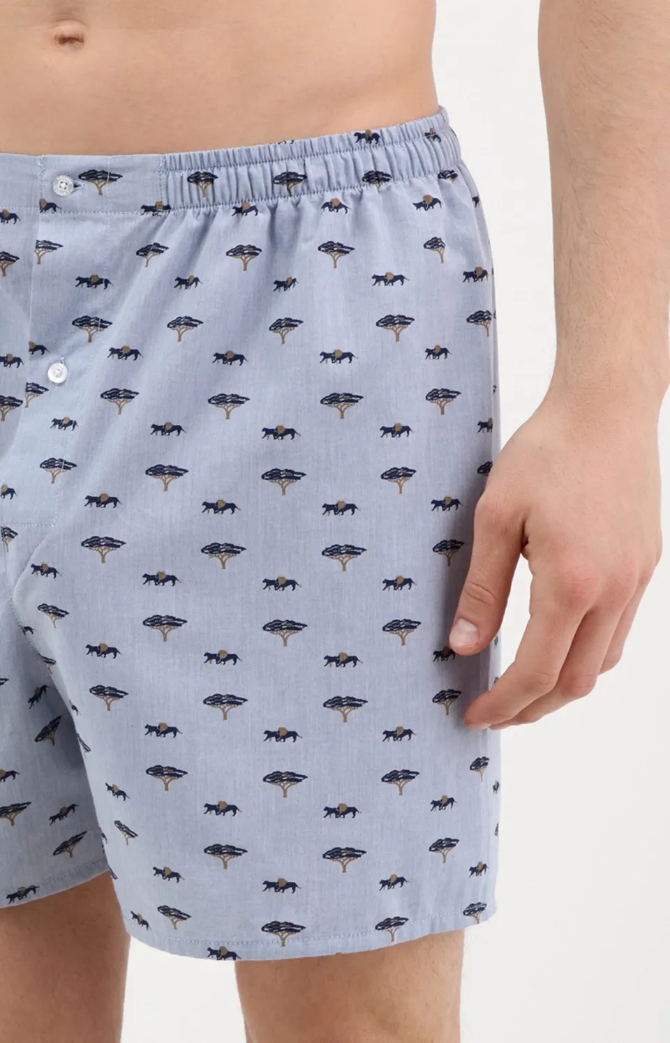 arthur-le-club-safari-cale-on-homme-popeline-coton-jean image 1