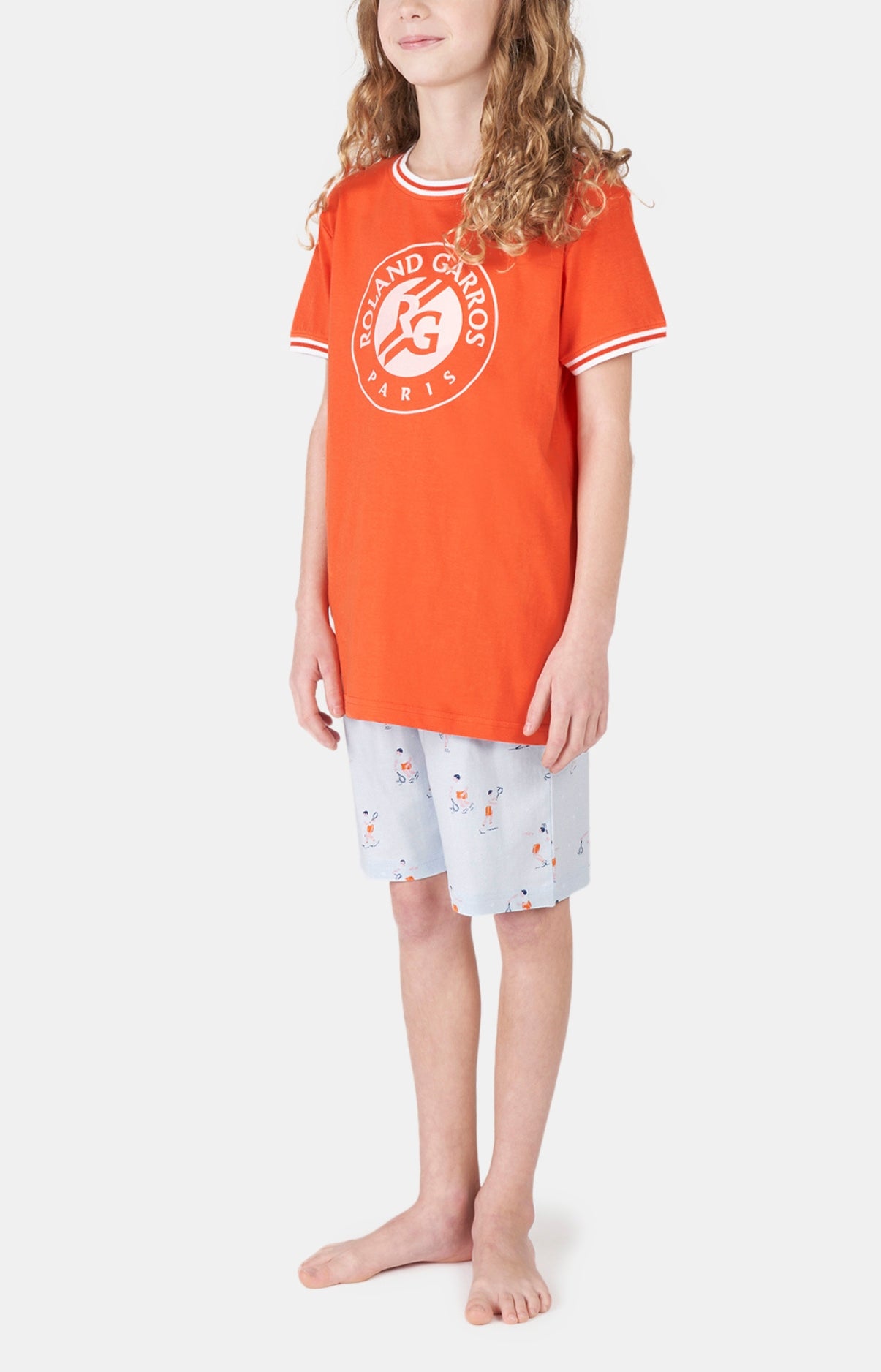 arthur-bob-pyjashort-roland-garros-orange-coton-bio image 5