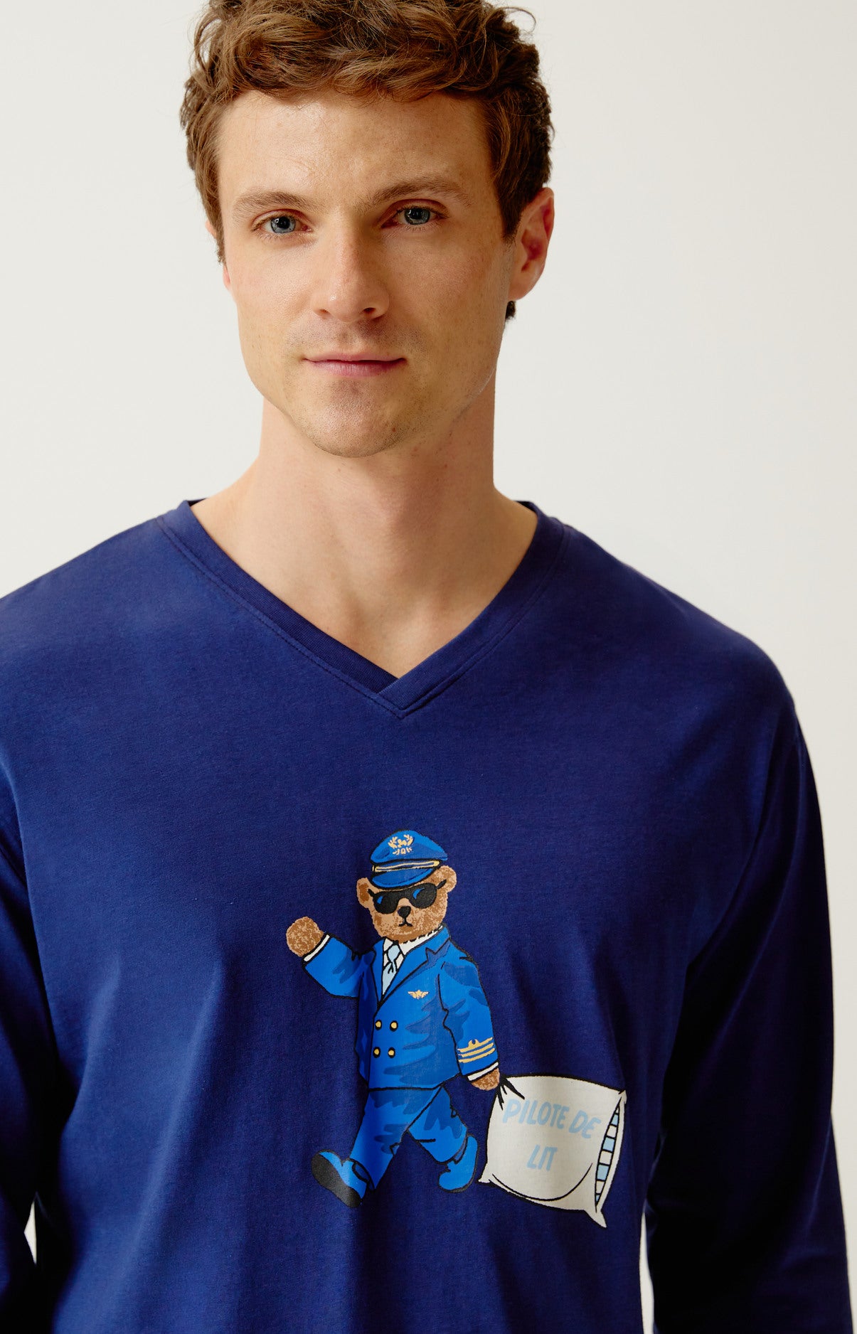 arthur-bob-pilote-de-lit-pyjama-homme-ciel-coton-bio-l-ger image 2
