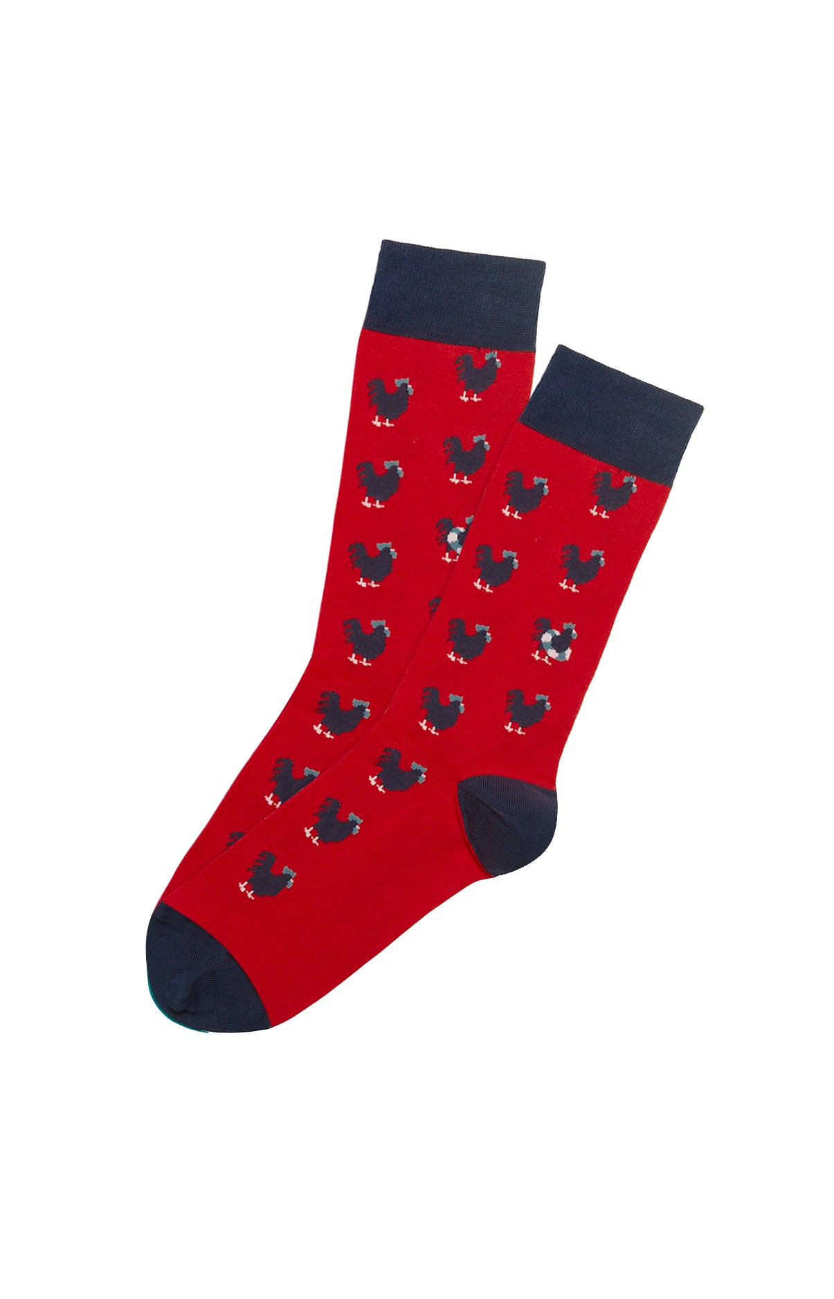 arthur-bob-coq-chaussettes-homme-rouge-coton-bio image 1