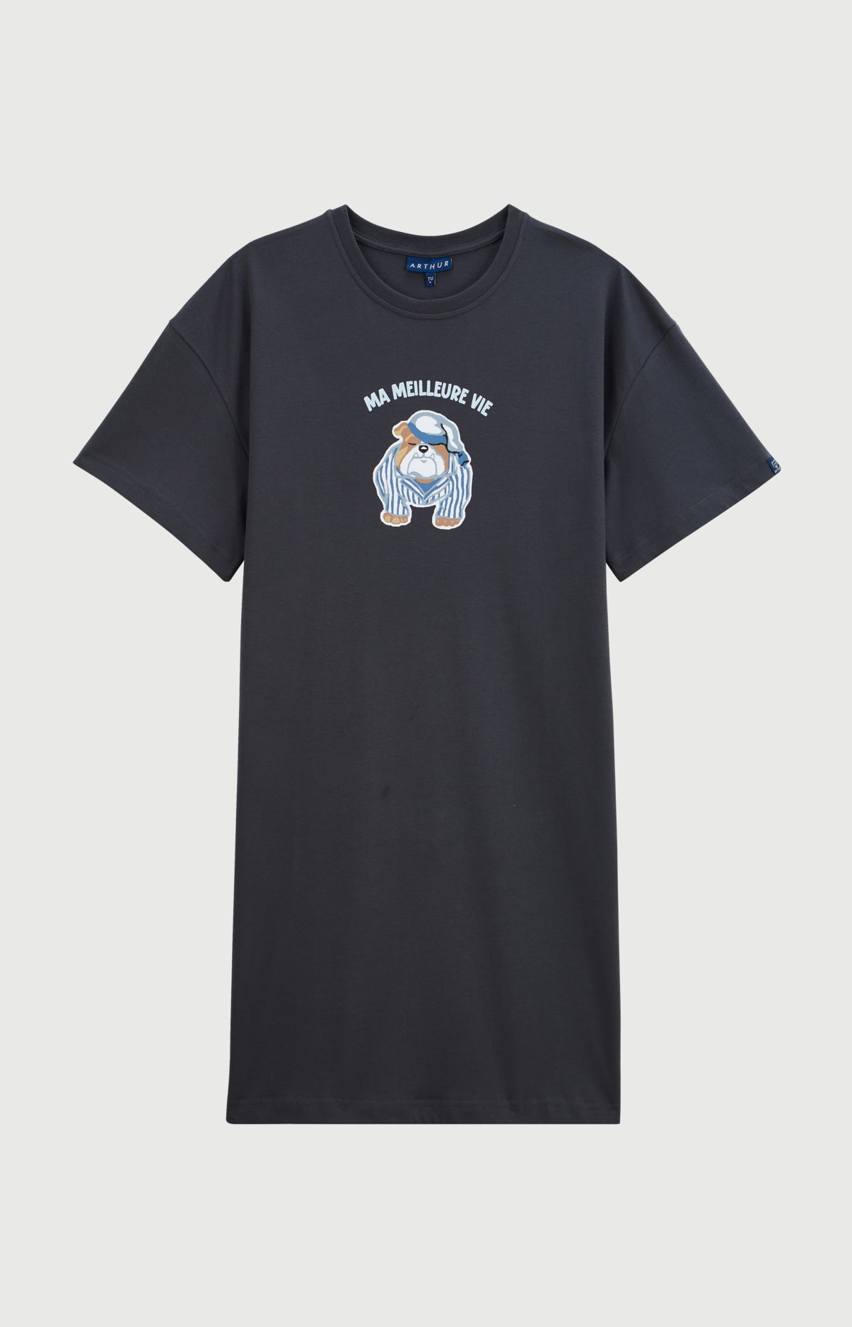 arthur-bob-maxi-tee-shirt-homme-coton-bio-gris-ma-meilleure-vie image 3