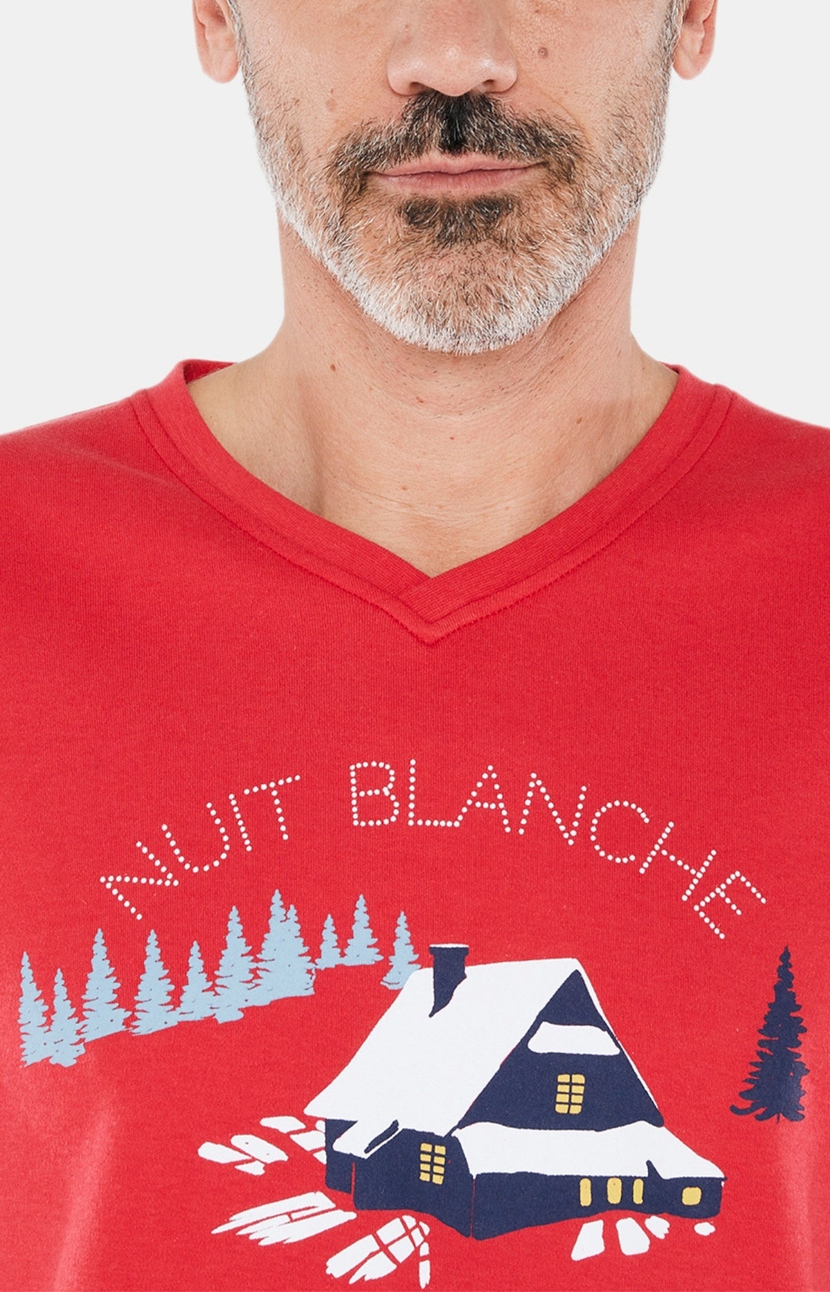arthur-bob-petits-chalets-pyjama-homme-bleu-coton-bio image 2