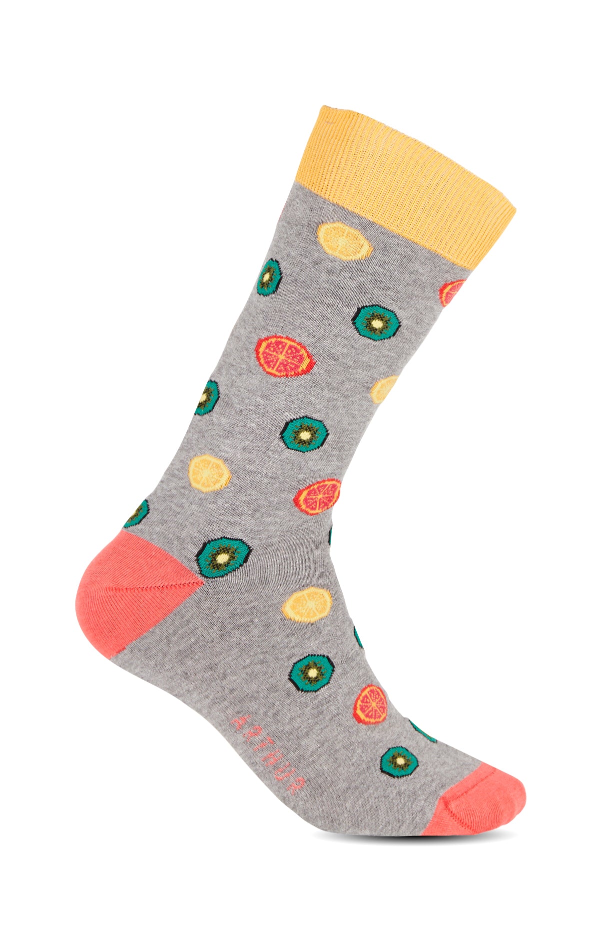 arthur-bob-agrume-chaussettes-homme-gris-coton-39-45 image 1