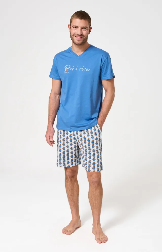 arthur-bob-pyjashort-pr-r-ver-pyjama-bleu-coton-bio image 1