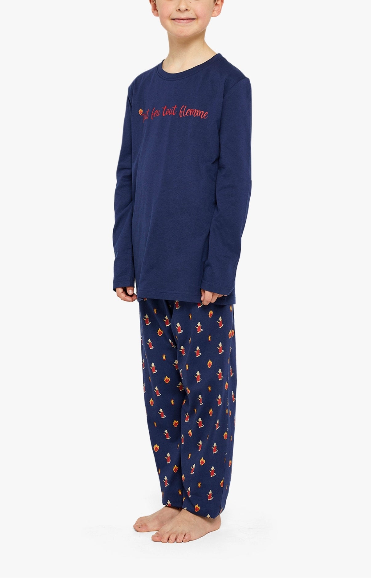 arthur-bob-on-fire-pyjama-enfant-marine-coton-bio image 4