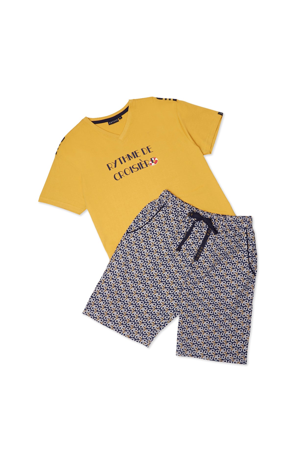 arthur-bob-bou-e-pyjashort-homme-coton-bio-marine image 3