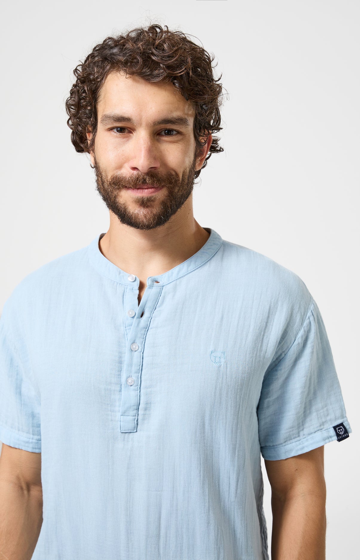 arthur-bob-brume-d-t-pyjashort-homme-ciel-gaze-coton image 2