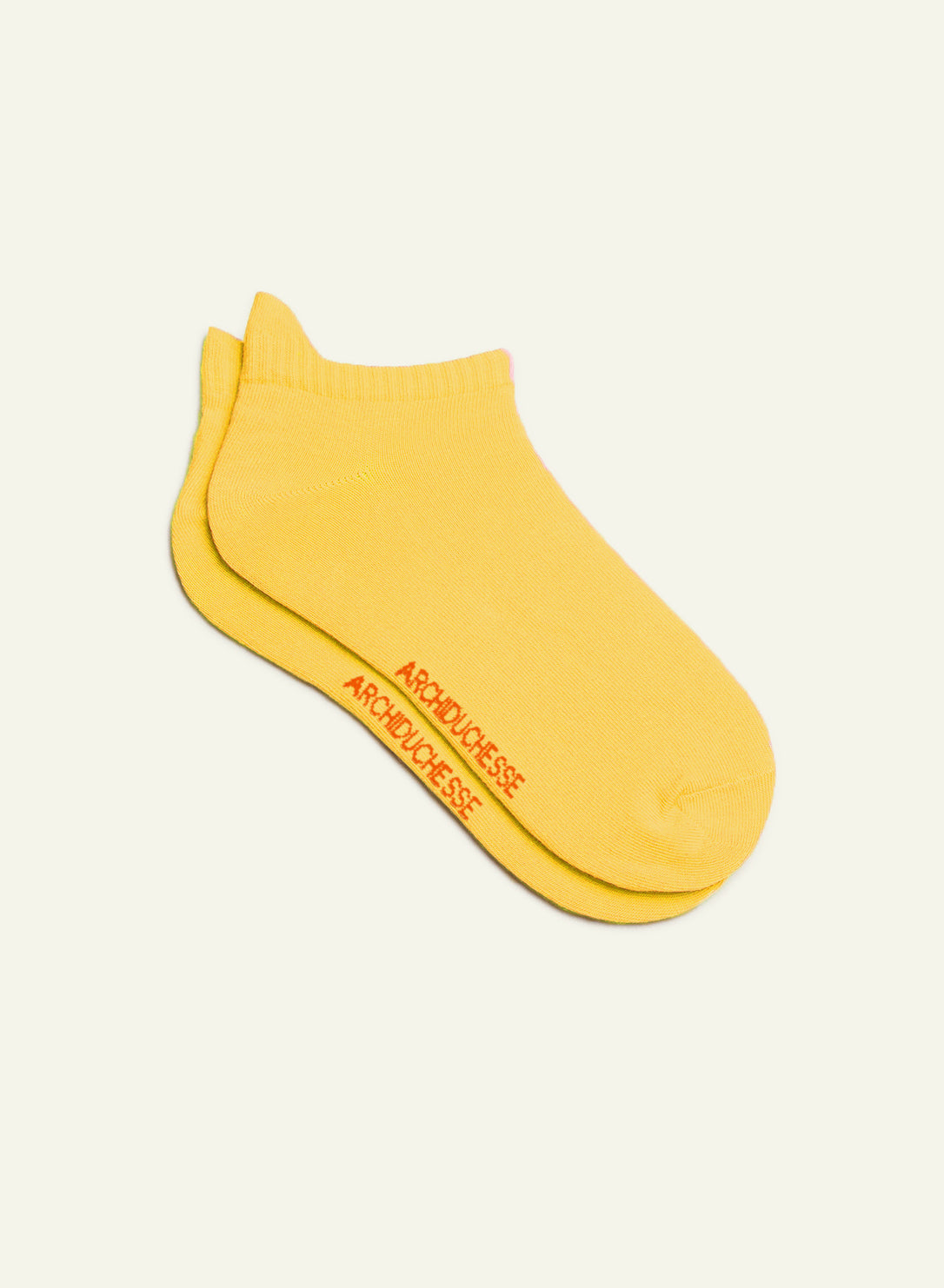 archiduchesse-socquette-jaune-canari-socquettes-jaune-coton image 2