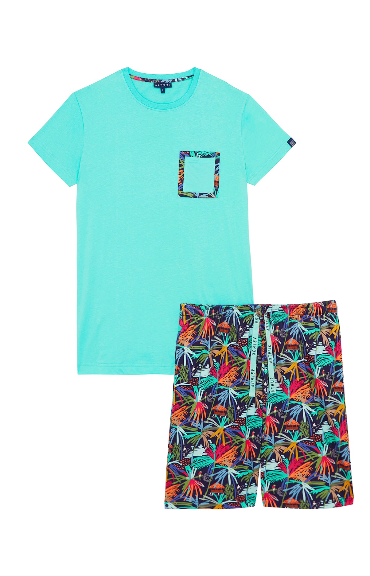 arthur-bob-tropical-pyjashort-homme-multicolore image 3