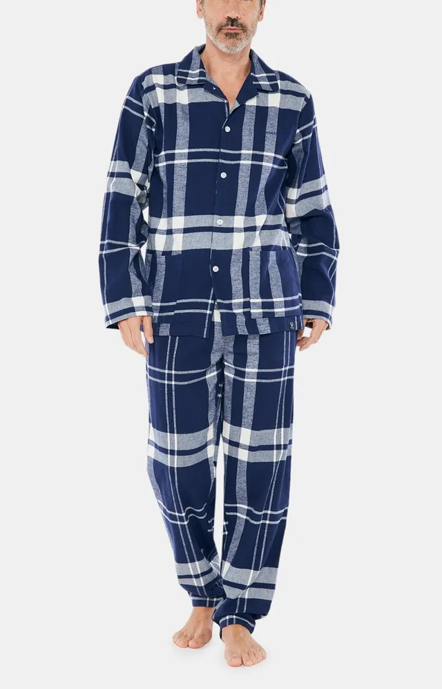 arthur-bob-big-carreaux-pyjama-homme-marine image 1