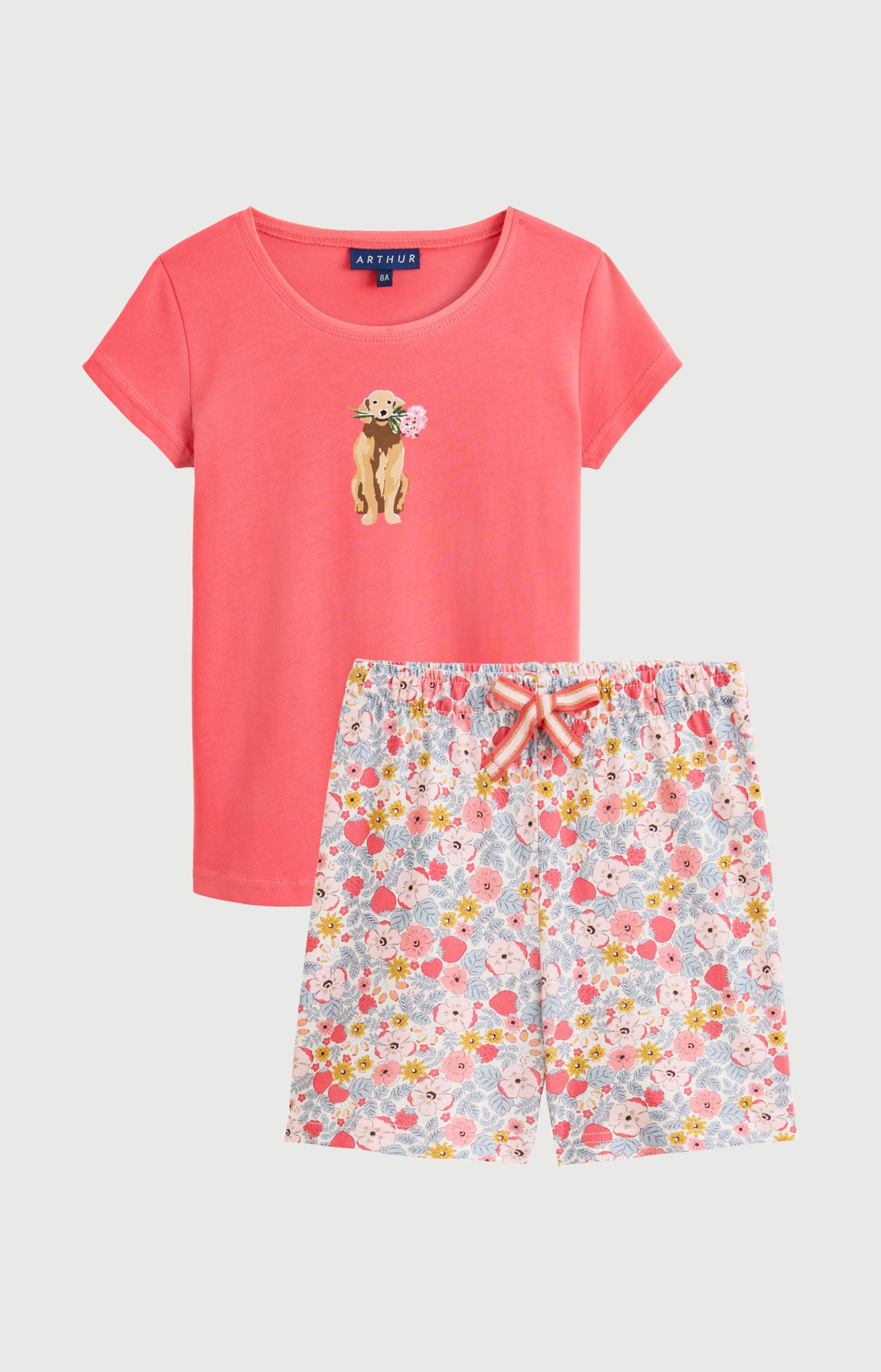 arthur-bob-pyjashort-enfant-coton-nina-multicolore-manches-courtes image 3