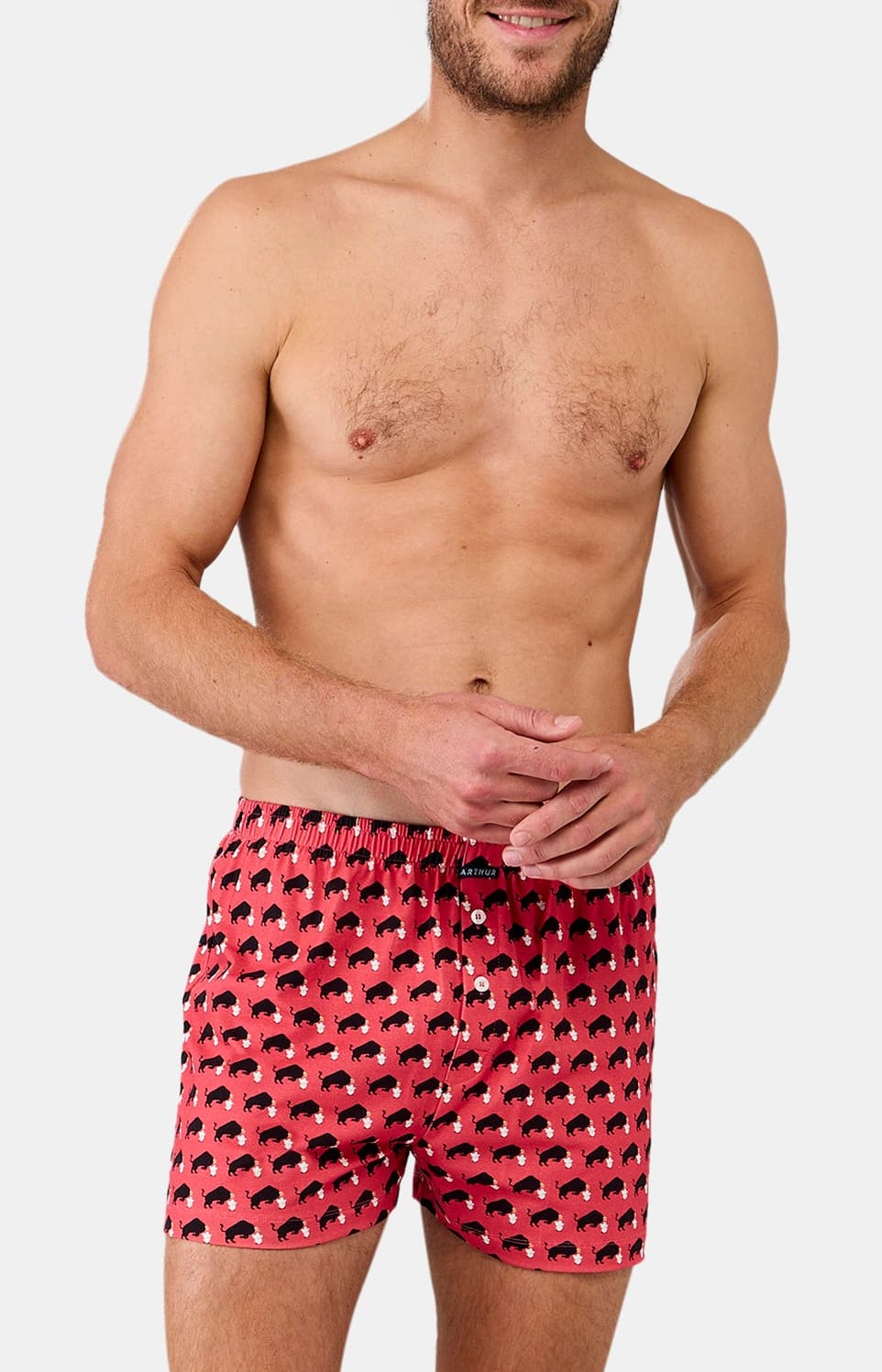 arthur-le-club-ol-cale-on-homme-rouge-coton-bio image 2